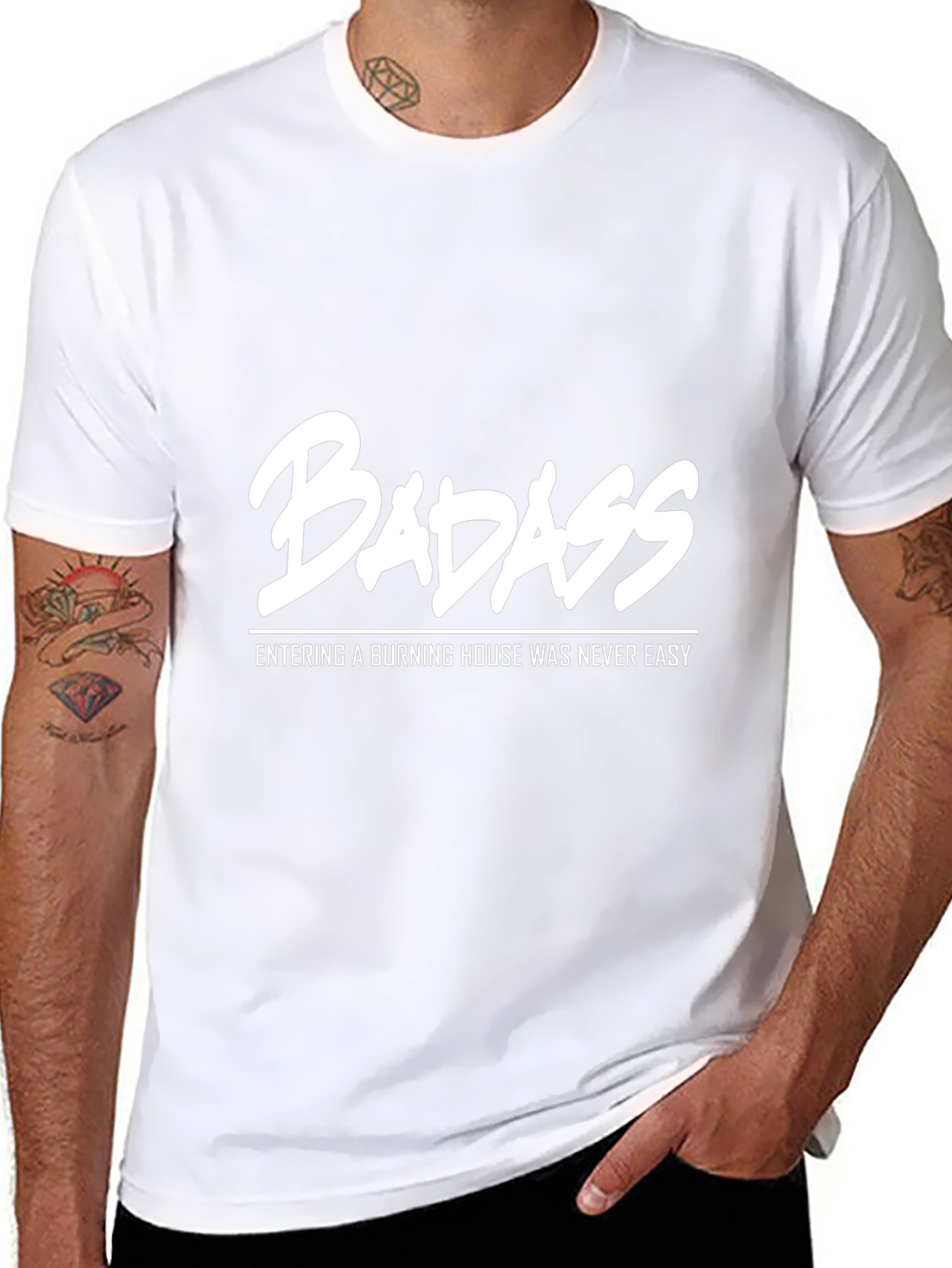 Badass Graphic Print Crew Neck T-Shirt