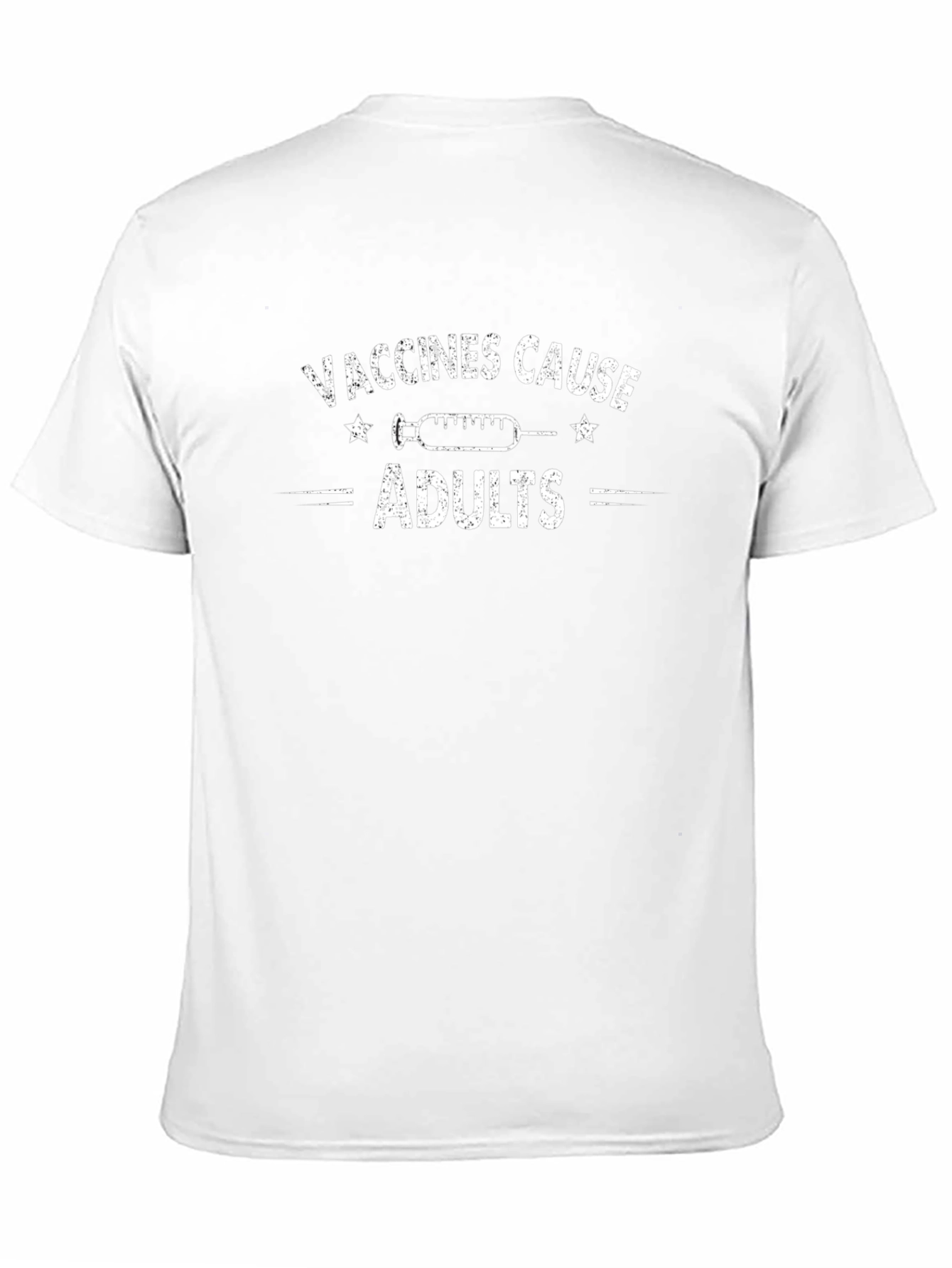 Vaccines Cause Adults Black Cotton T-Shirt