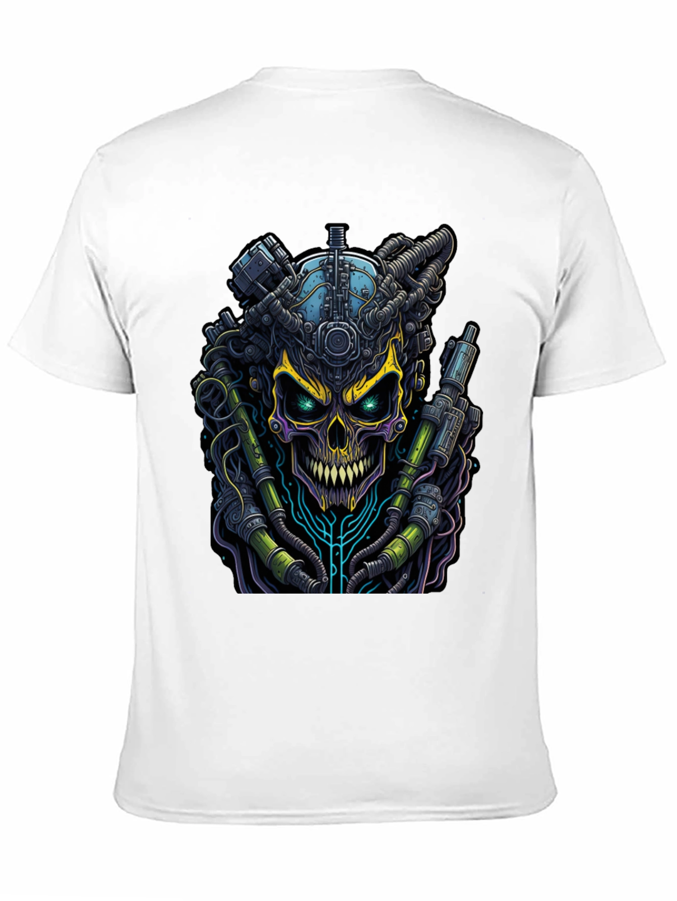 Cyberpunk Skull Graphic Tee - Edgy Style