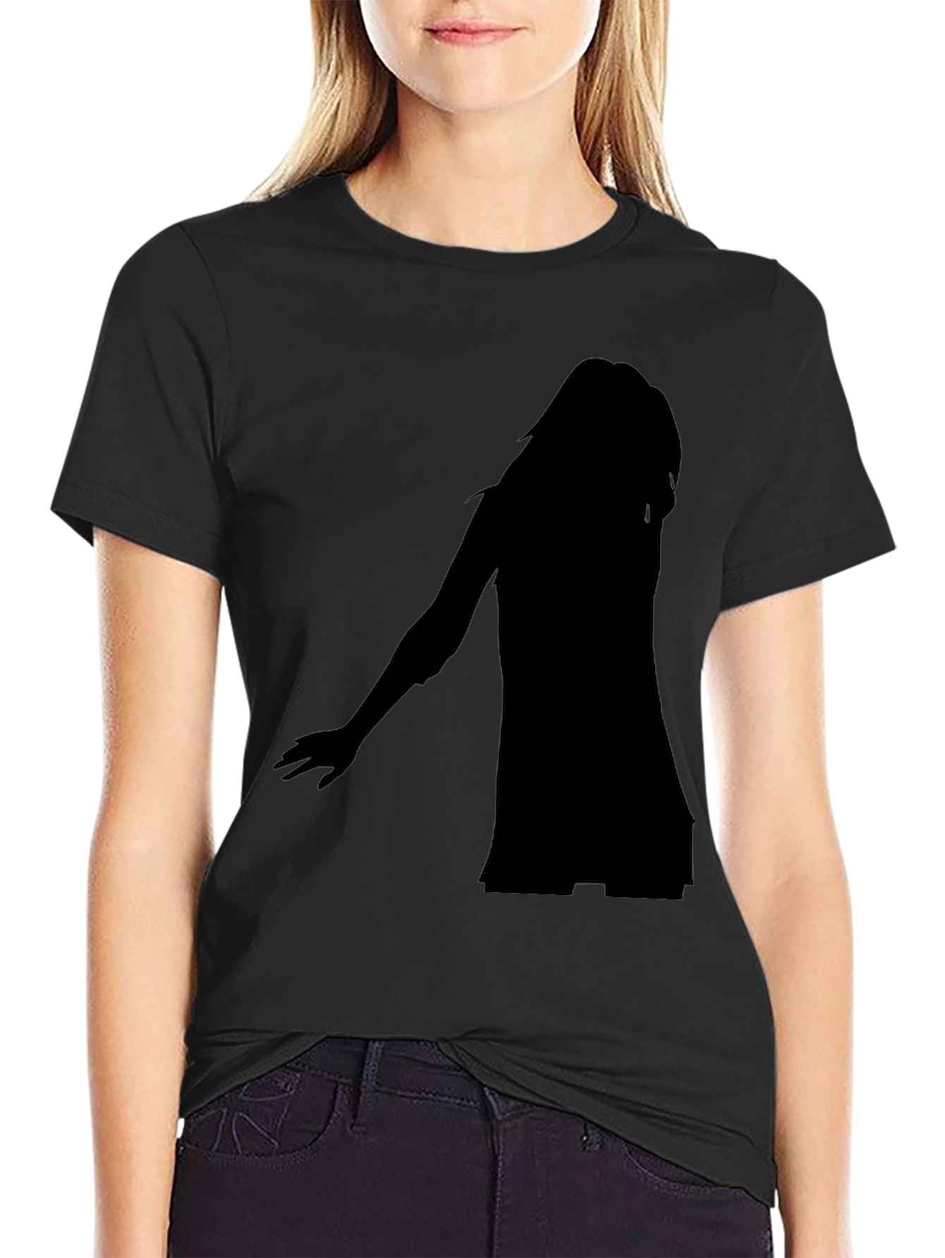 Silhouette Graphic Black T-Shirt - Modern Casual Tee