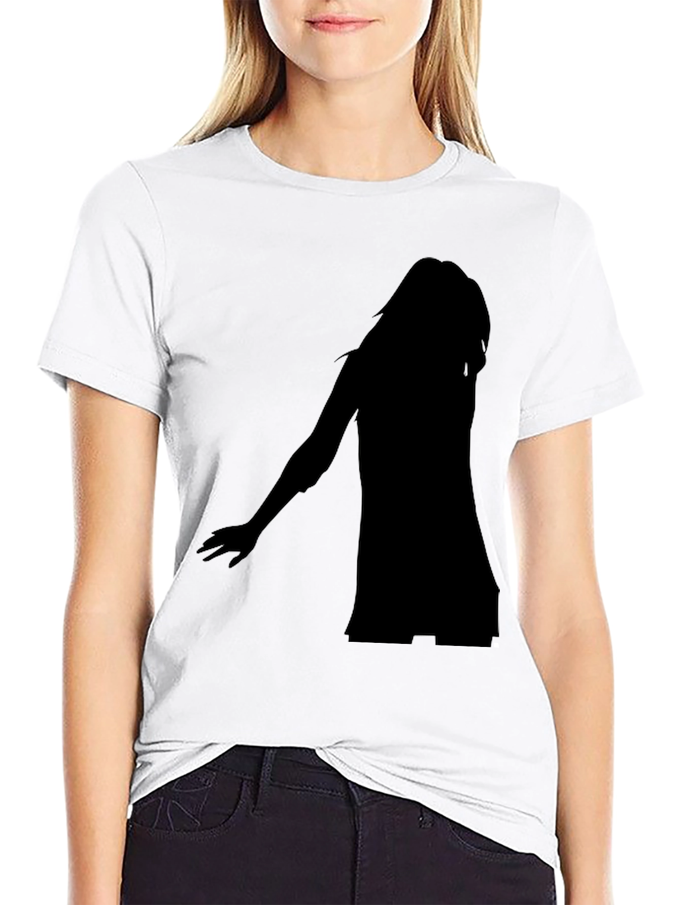Silhouette Graphic Black T-Shirt - Modern Casual Tee