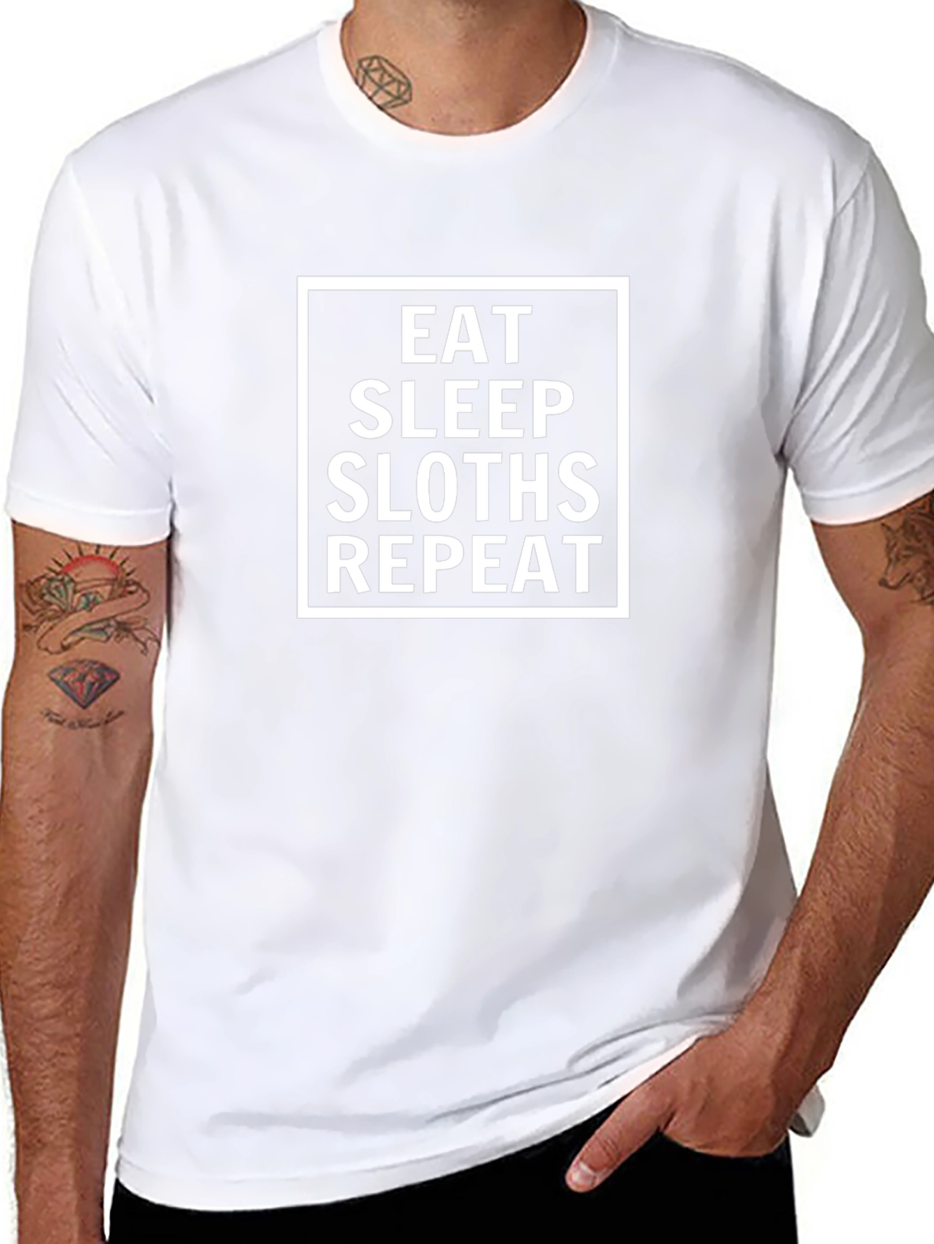 Eat Sleep Sloths Repeat Graphic Tee