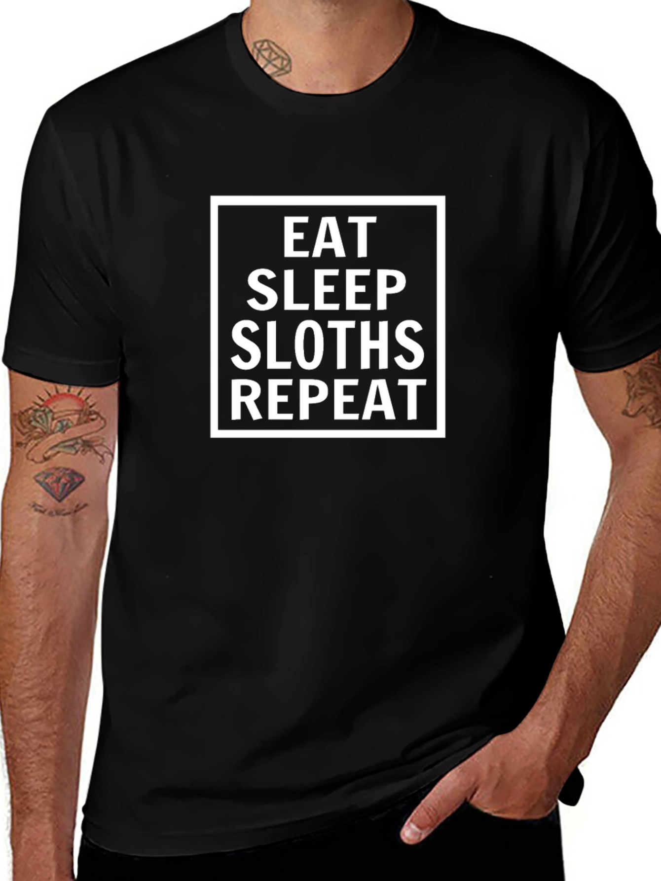 Eat Sleep Sloths Repeat Graphic Tee