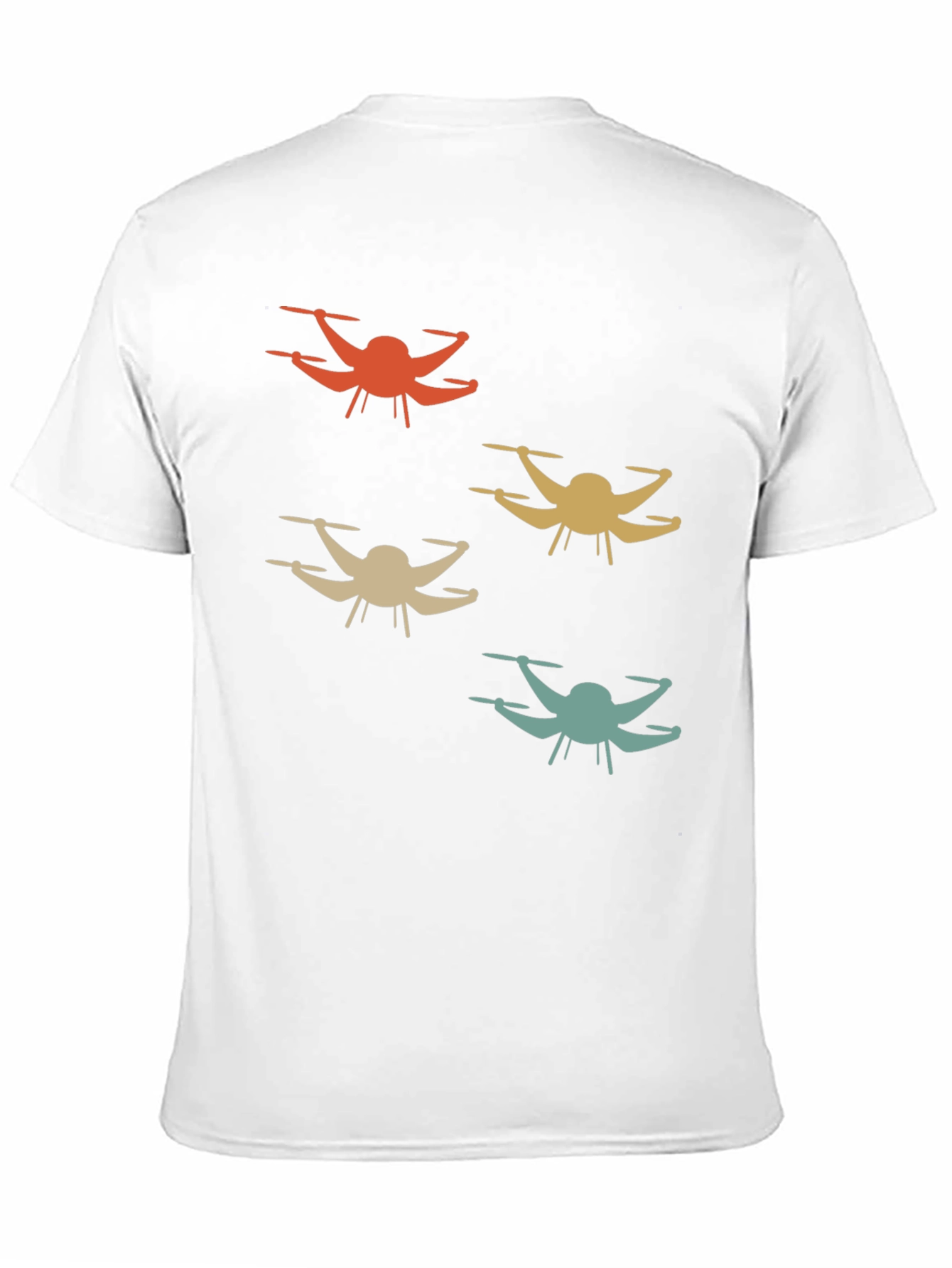 Drone Silhouette Graphic T-Shirt - Retro Style