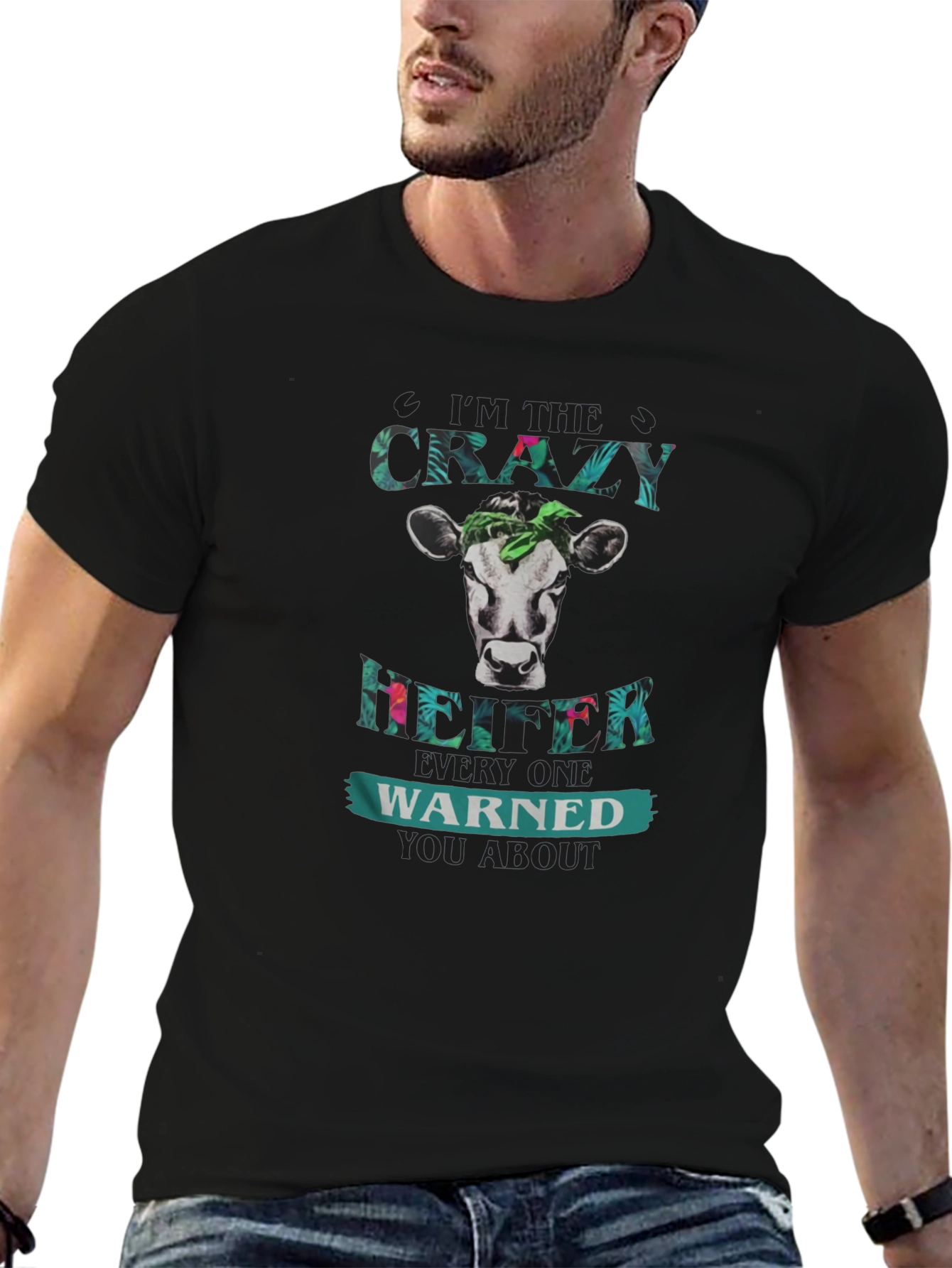 Crazy Heifer T-Shirt - Novelty Farm Animal Tee