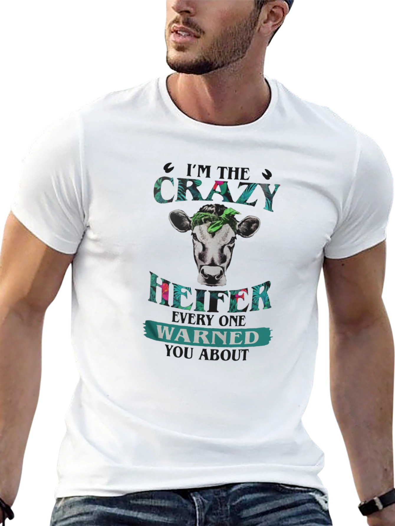 Crazy Heifer T-Shirt - Novelty Farm Animal Tee