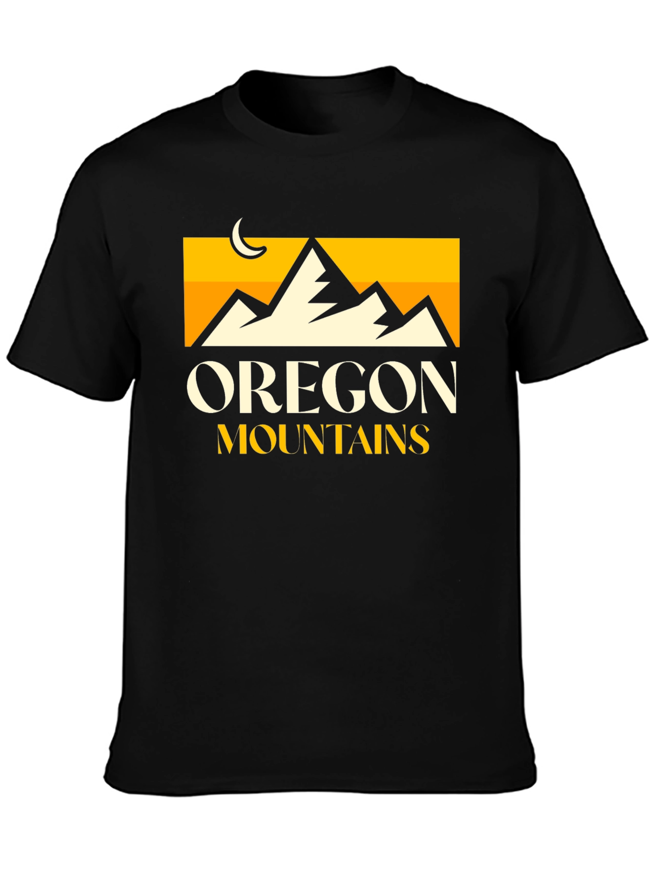 Oregon Mountains Graphic Tee - Black