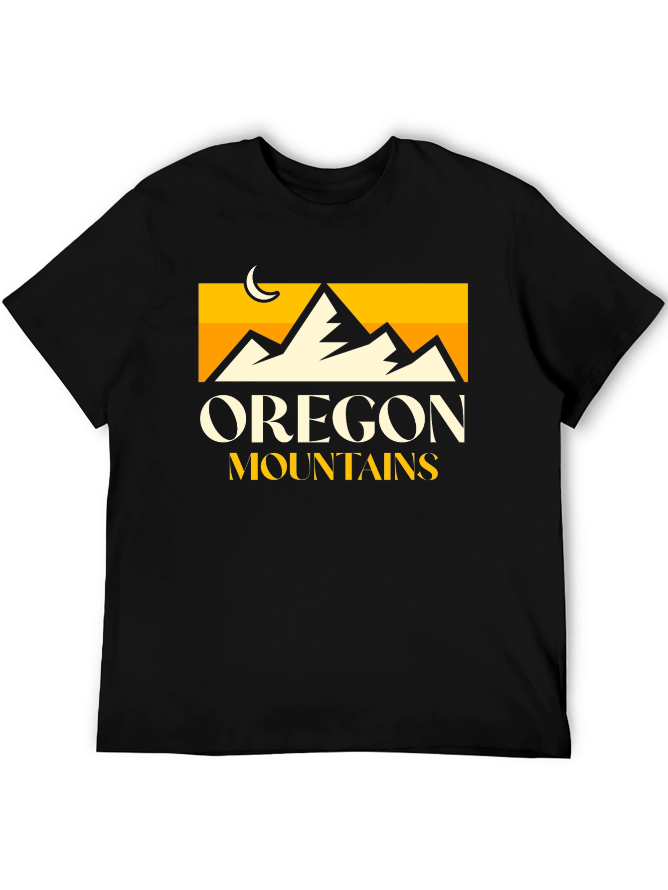 Oregon Mountains Graphic Tee - Black