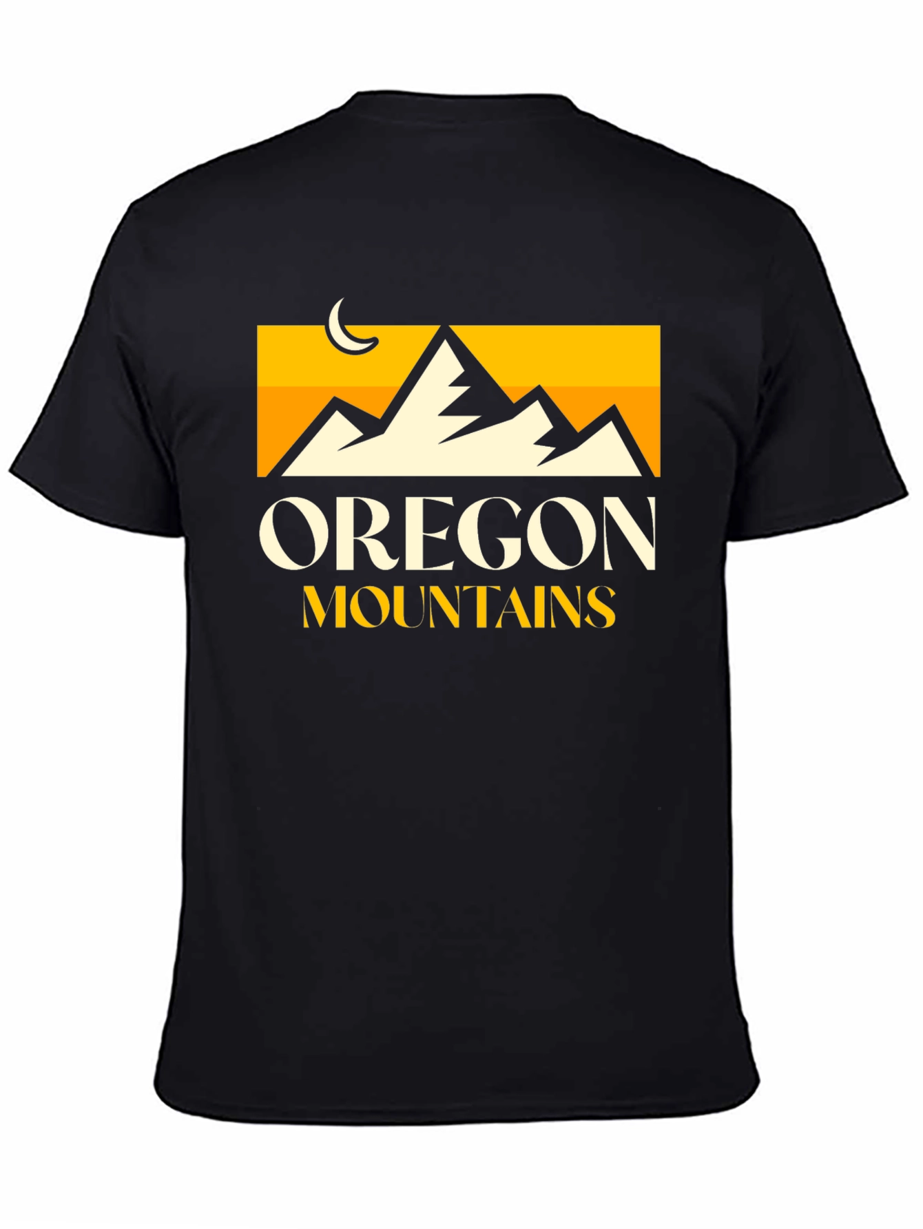 Oregon Mountains Graphic Tee - Black