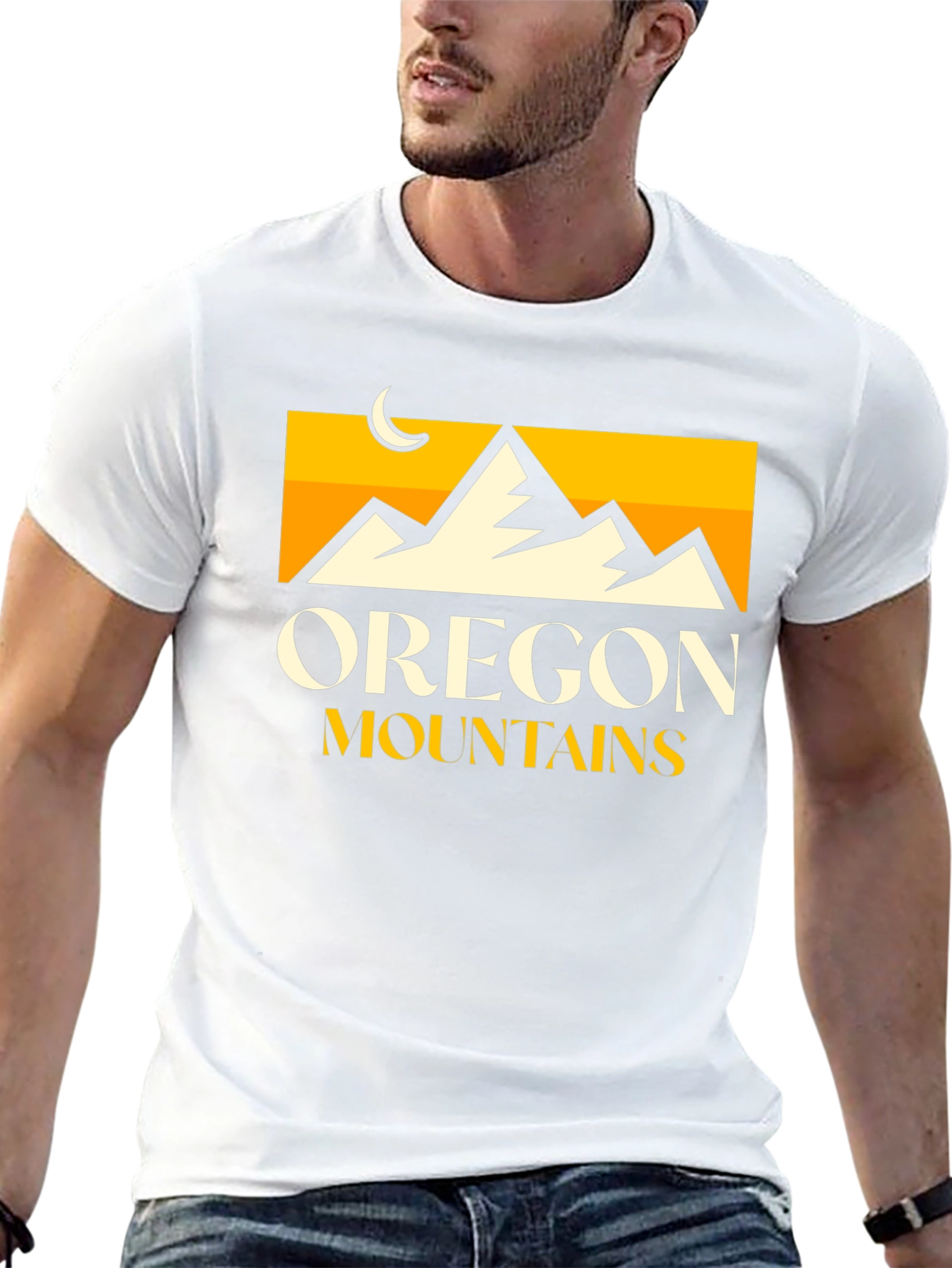 Oregon Mountains Graphic Tee - Black