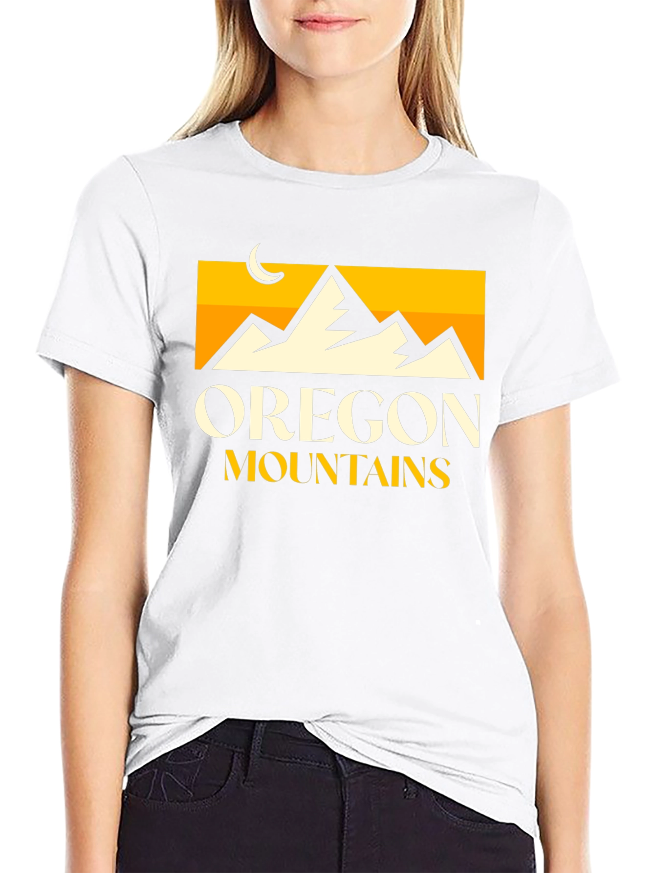 Oregon Mountains Graphic Tee - Black