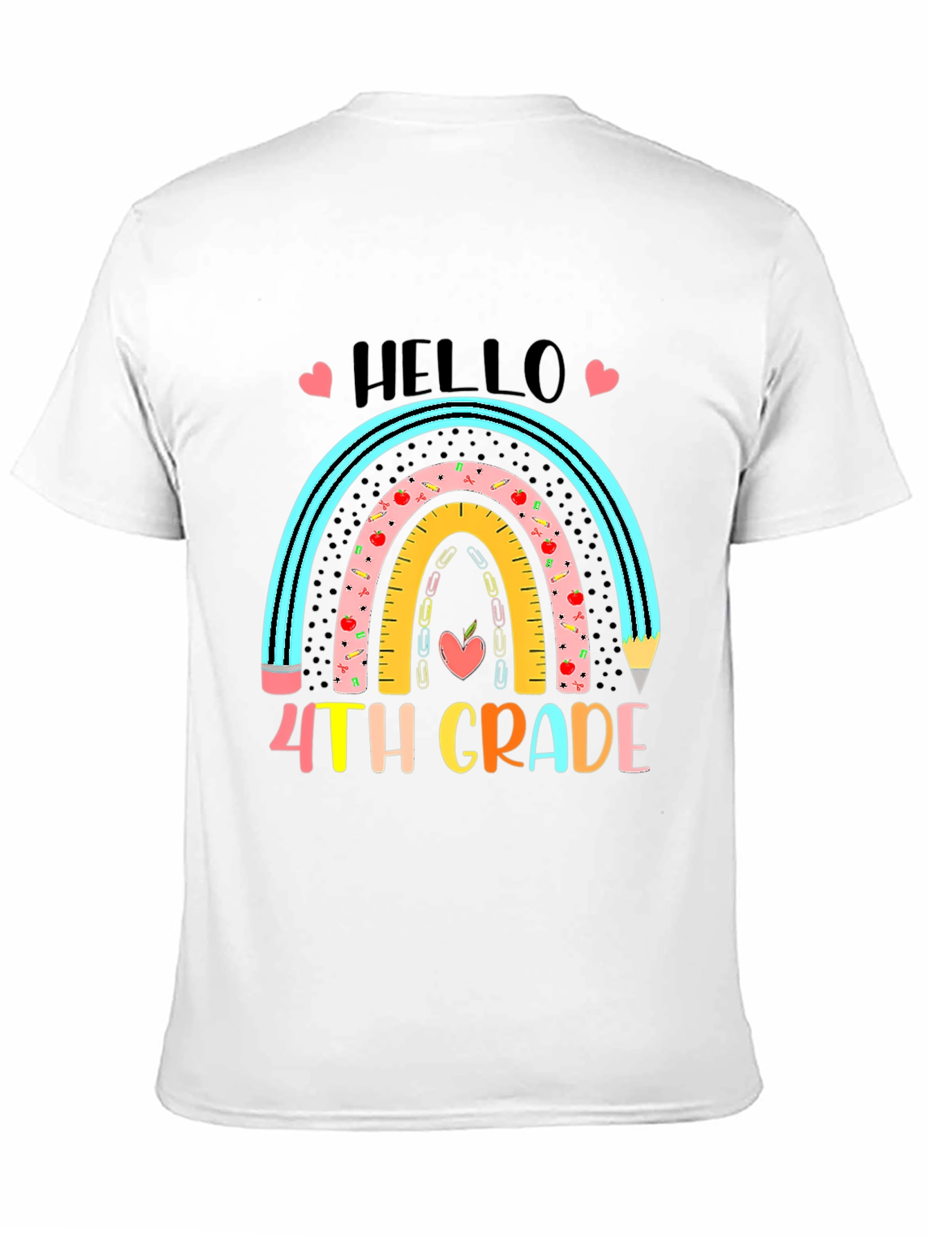 Hello 4th Grade Rainbow T-Shirt