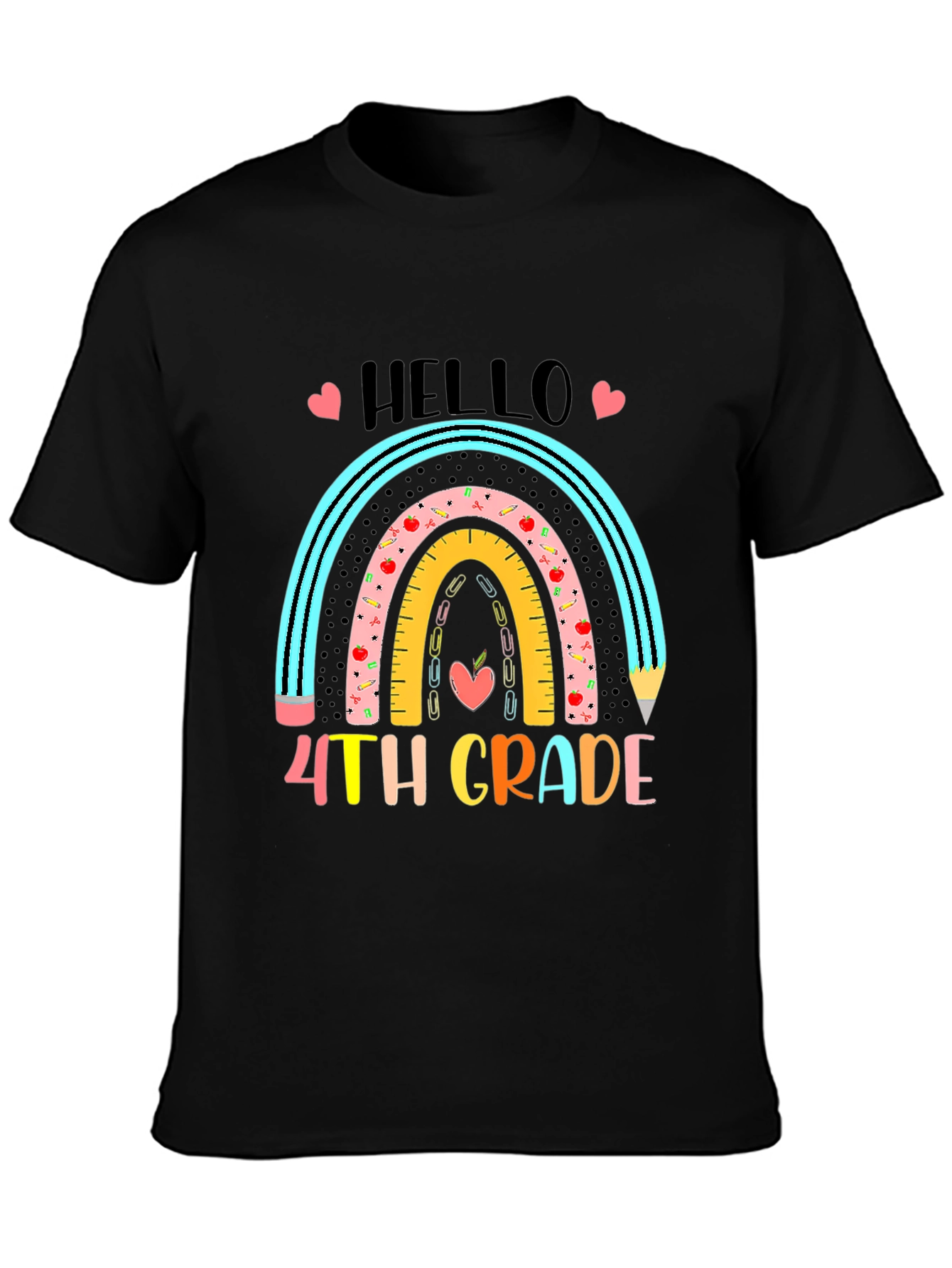 Hello 4th Grade Rainbow T-Shirt