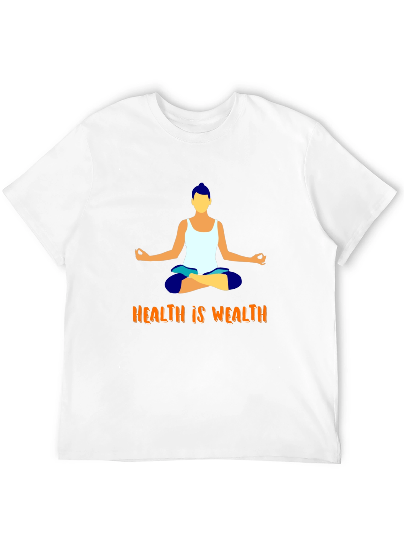 Health is Wealth Yoga Graphic T-Shirt