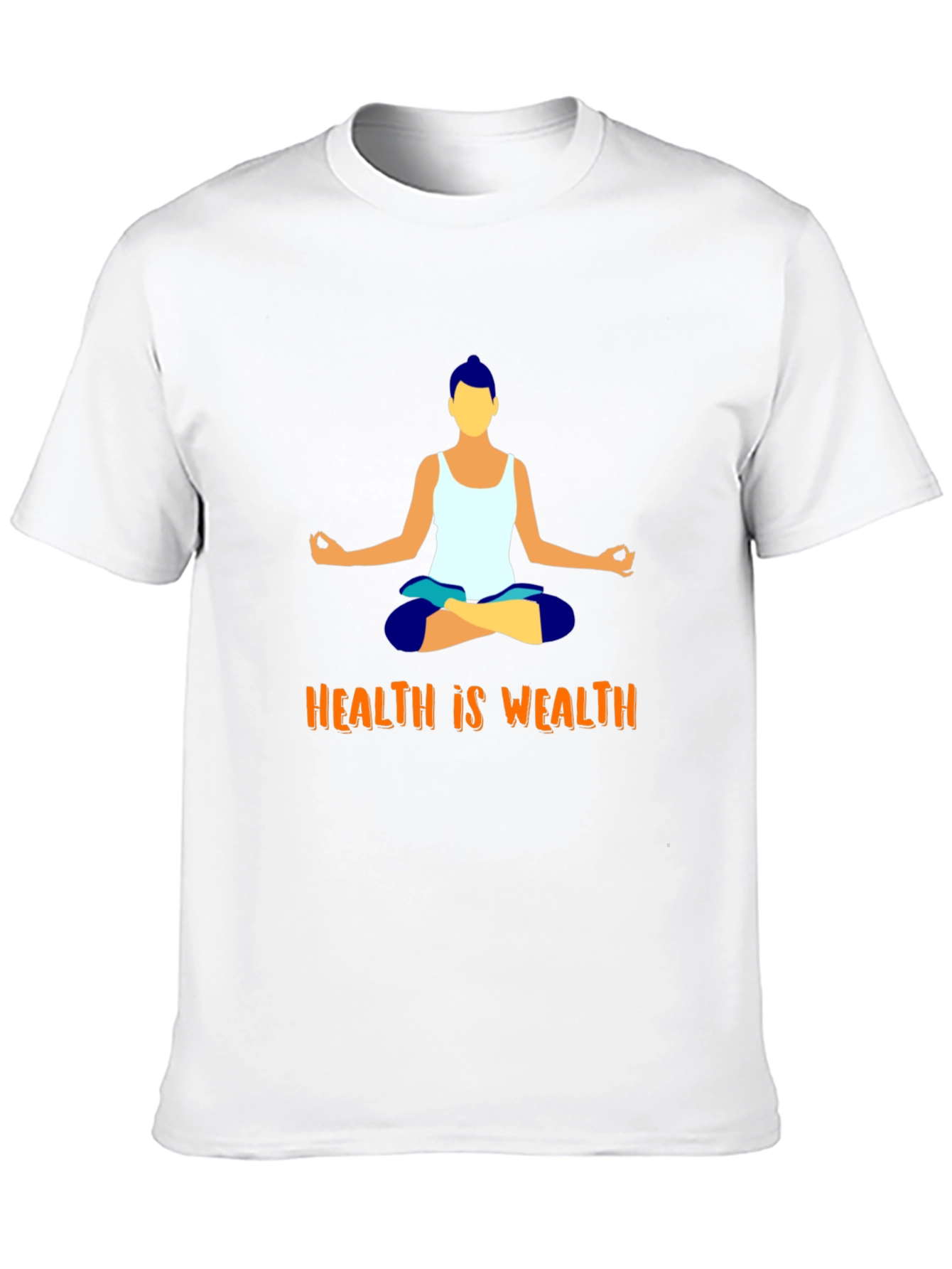 Health is Wealth Yoga Graphic T-Shirt