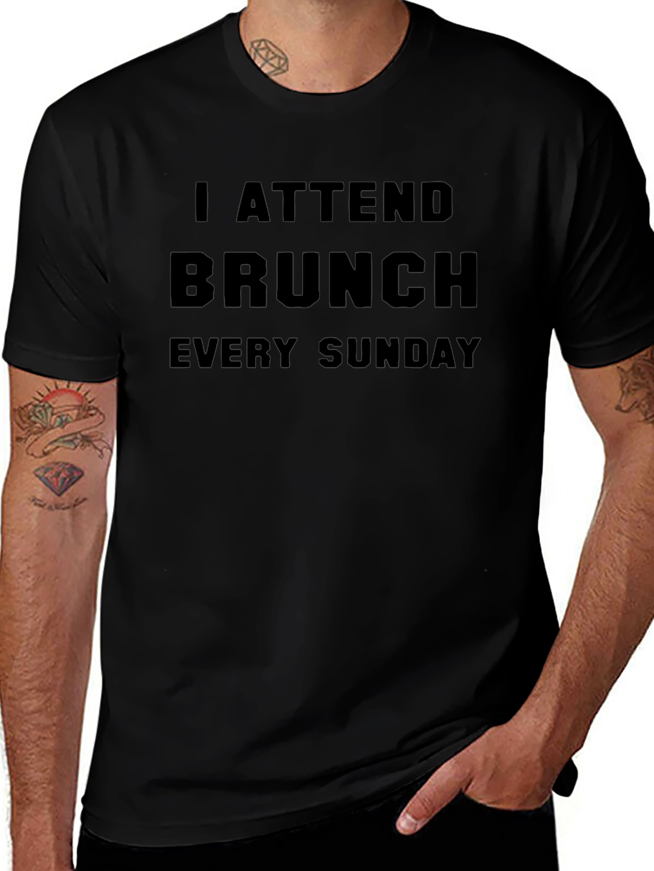 Brunch Enthusiast T-Shirt: I Attend Brunch Every Sunday