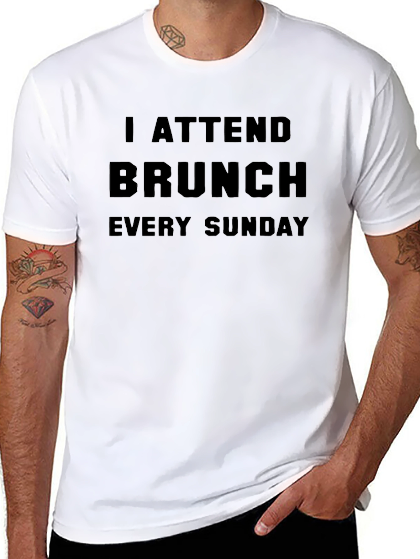 Brunch Enthusiast T-Shirt: I Attend Brunch Every Sunday