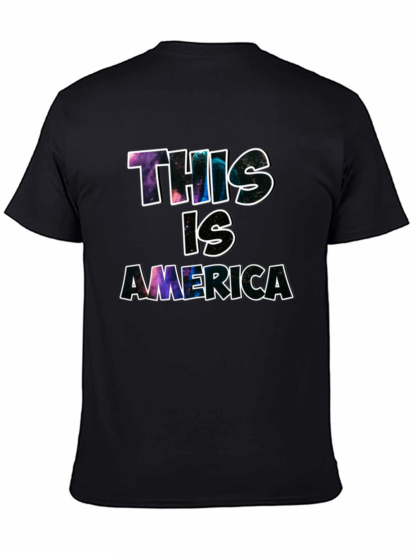 This is America Graphic Print Black Tee