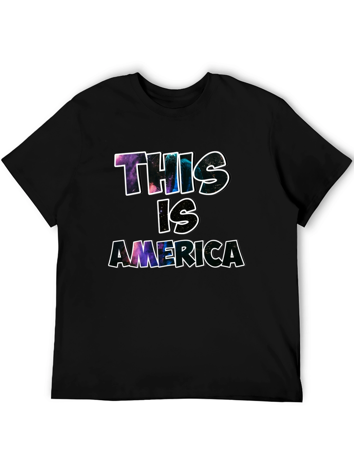 This is America Graphic Print Black Tee