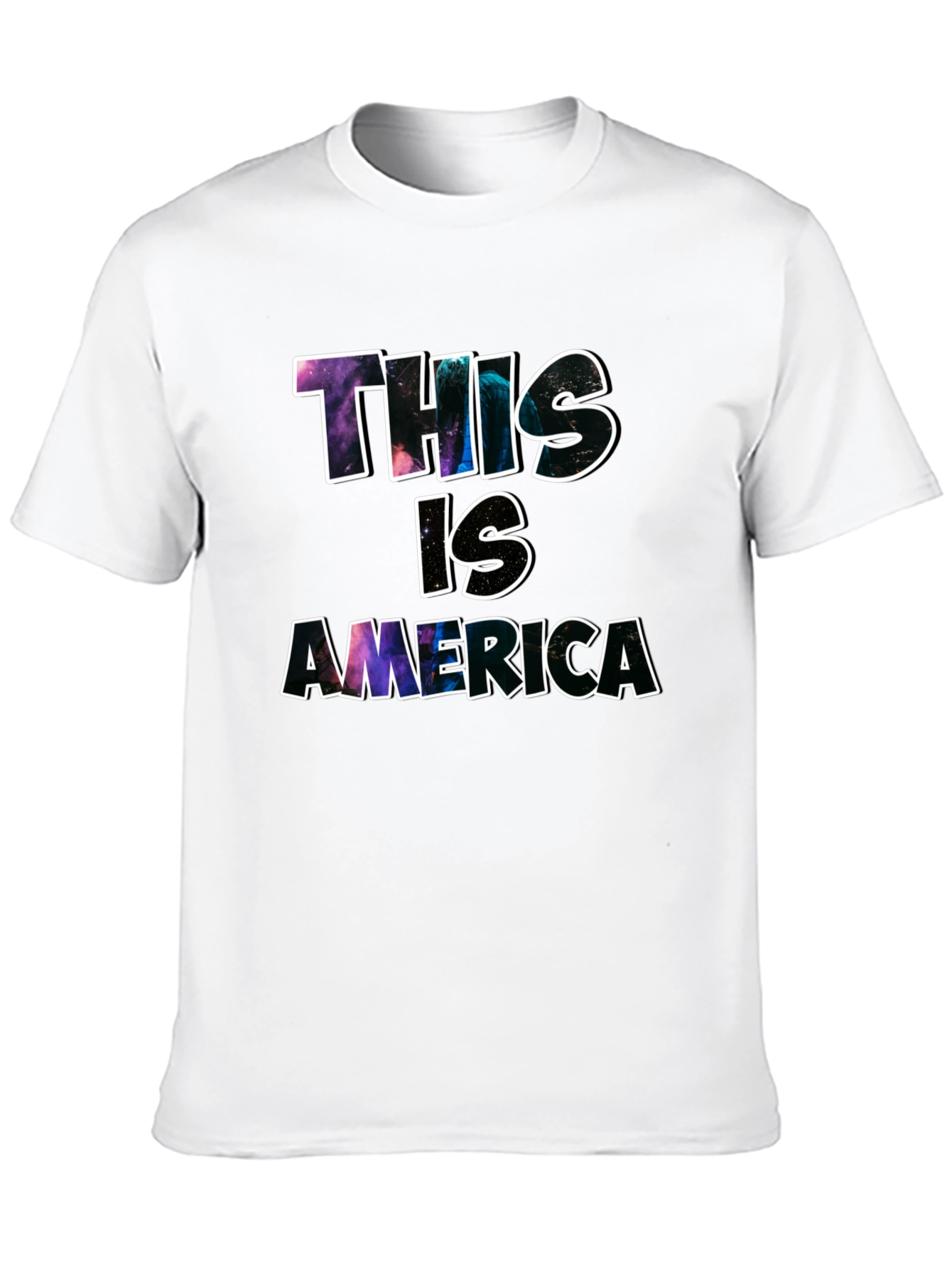 This is America Graphic Print Black Tee