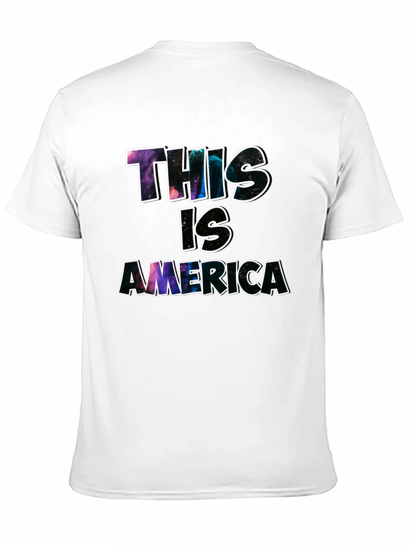 This is America Graphic Print Black Tee