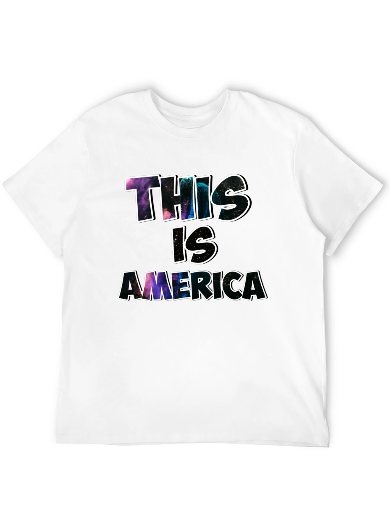 This is America Graphic Print Black Tee