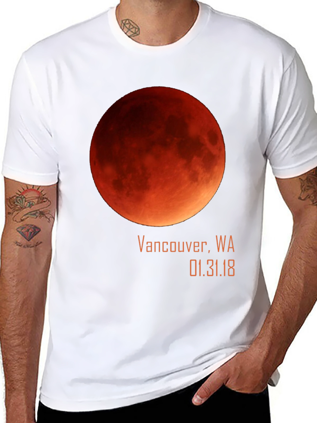 Blood Moon Eclipse Vancouver WA 01.31.18 T-Shirt