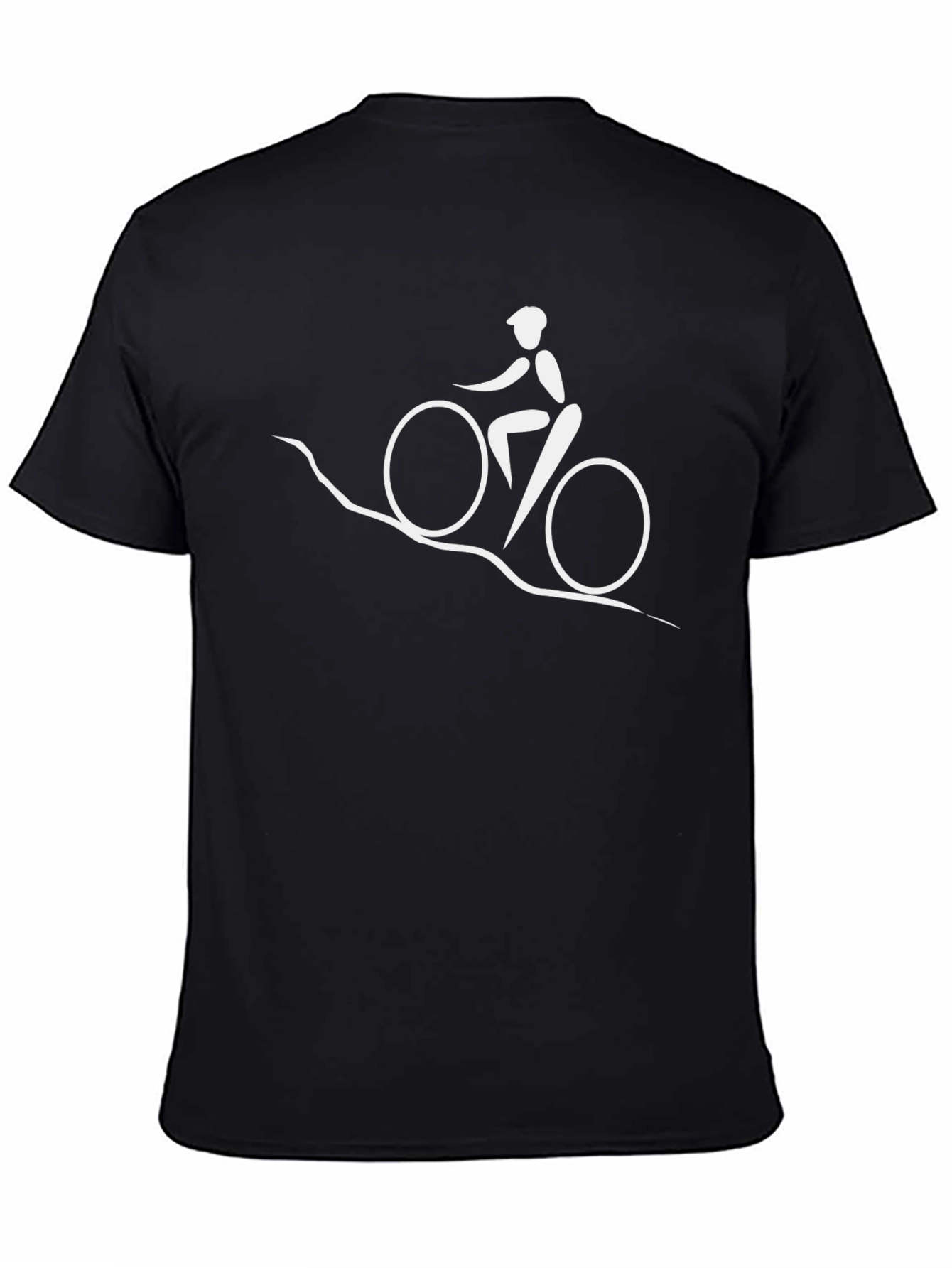 Cyclist Graphic Tee - Black Cotton T-Shirt