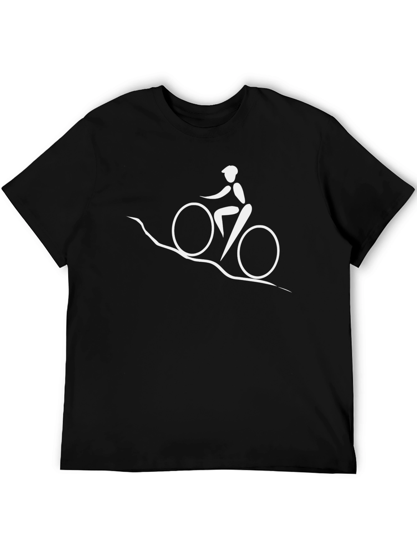Cyclist Graphic Tee - Black Cotton T-Shirt