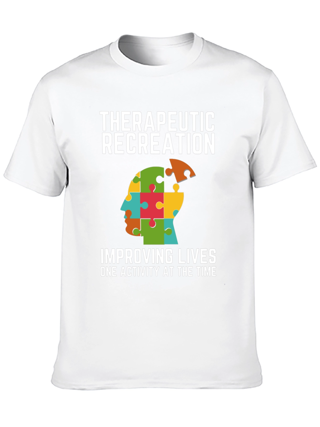 Therapeutic Recreation T-Shirt - Autism Awareness Puzzle