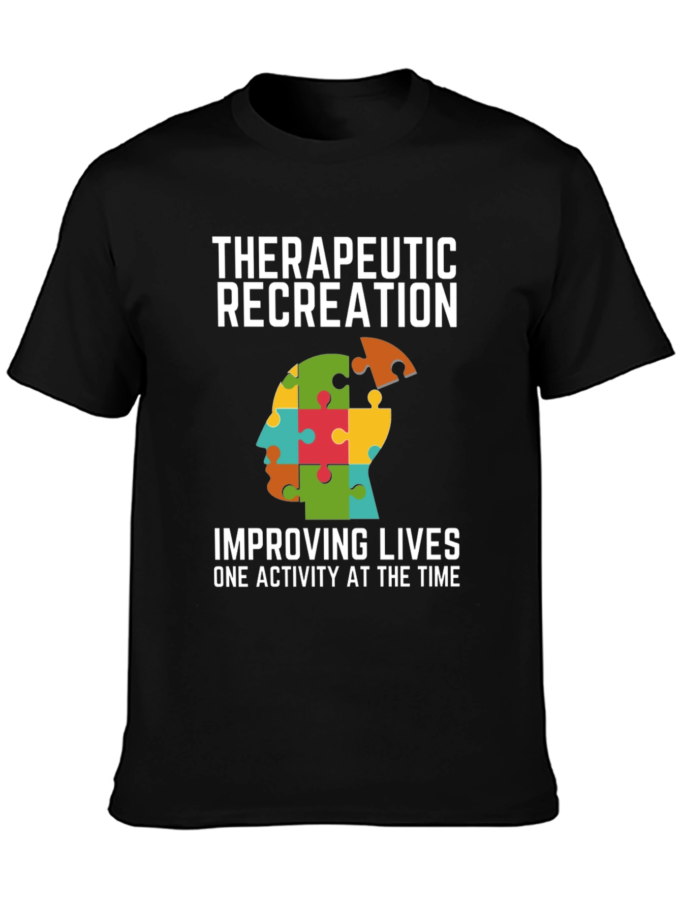 Therapeutic Recreation T-Shirt - Autism Awareness Puzzle