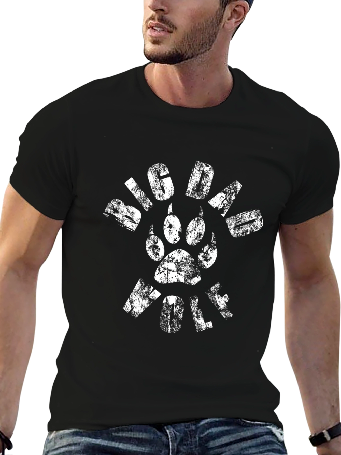 Big Dawg Wolf T-Shirt - Grunge Style
