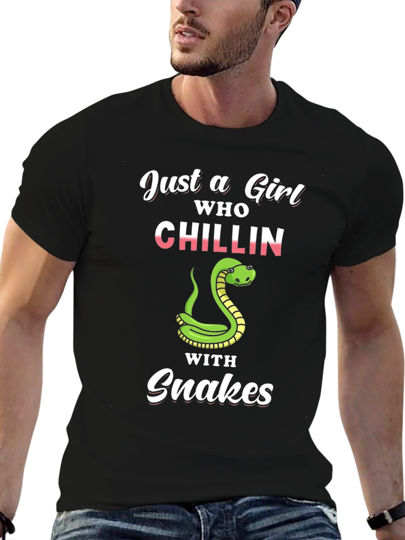 Just a Girl Chillin With Snakes T-Shirt