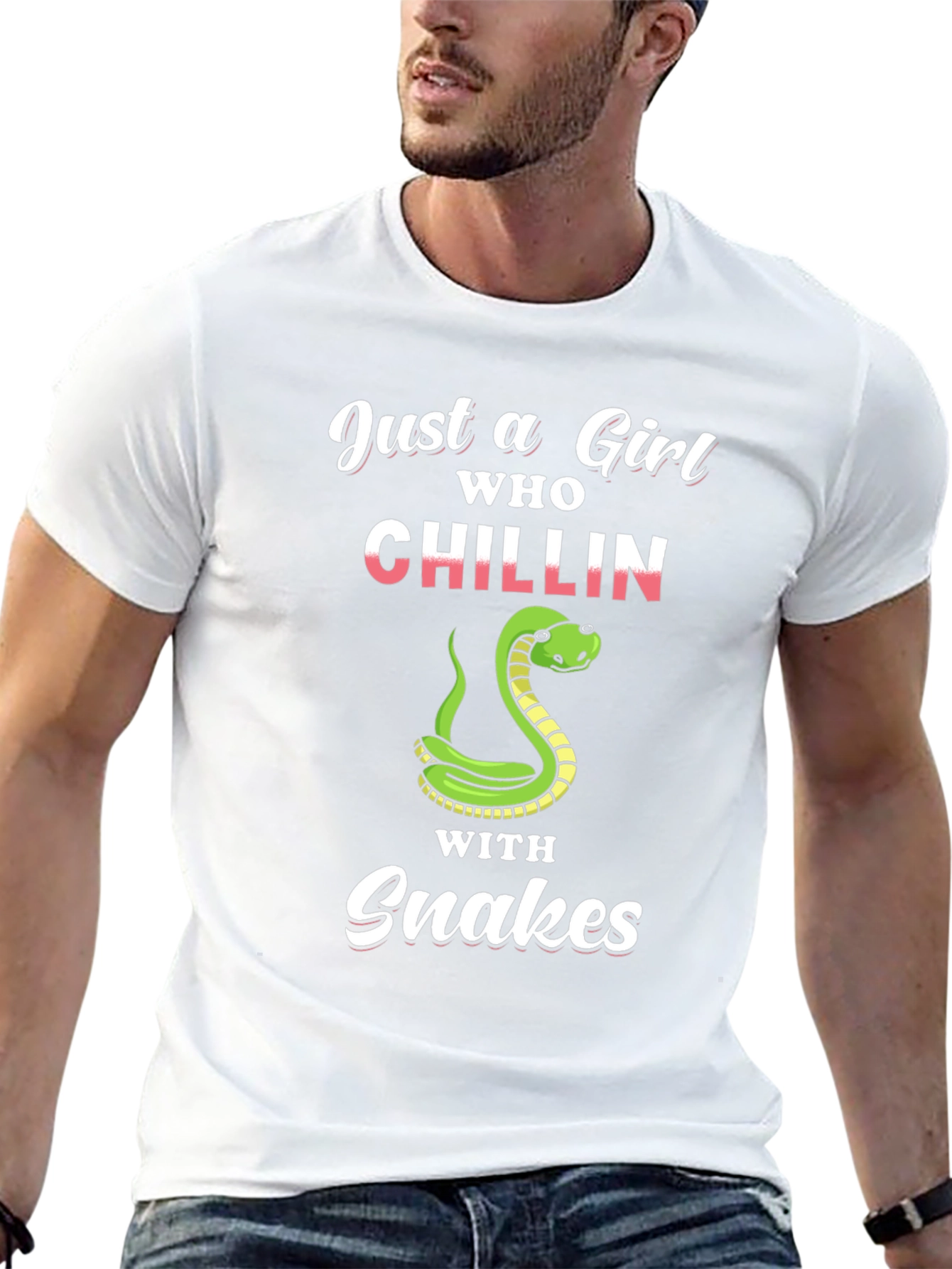 Just a Girl Chillin With Snakes T-Shirt