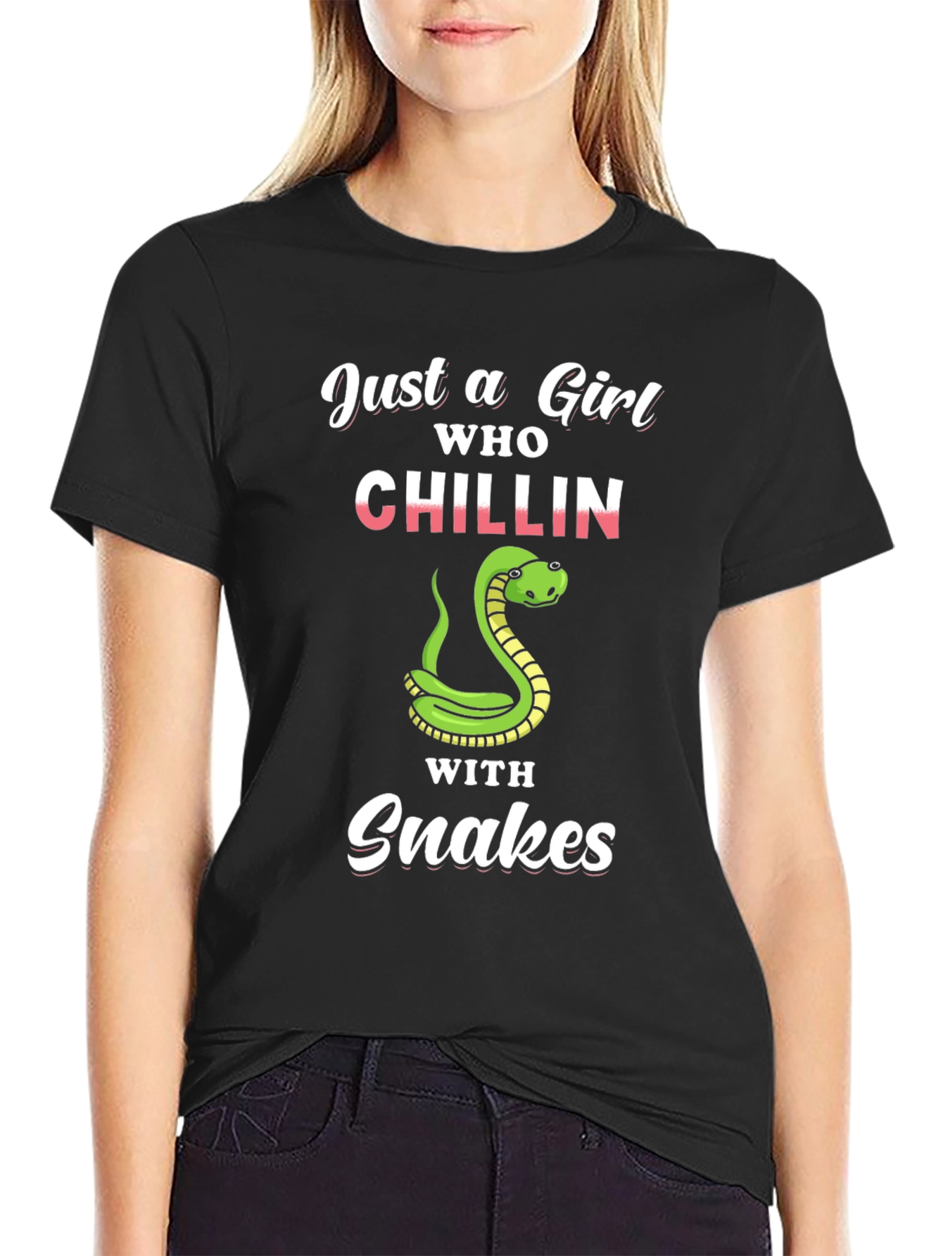 Just a Girl Chillin With Snakes T-Shirt