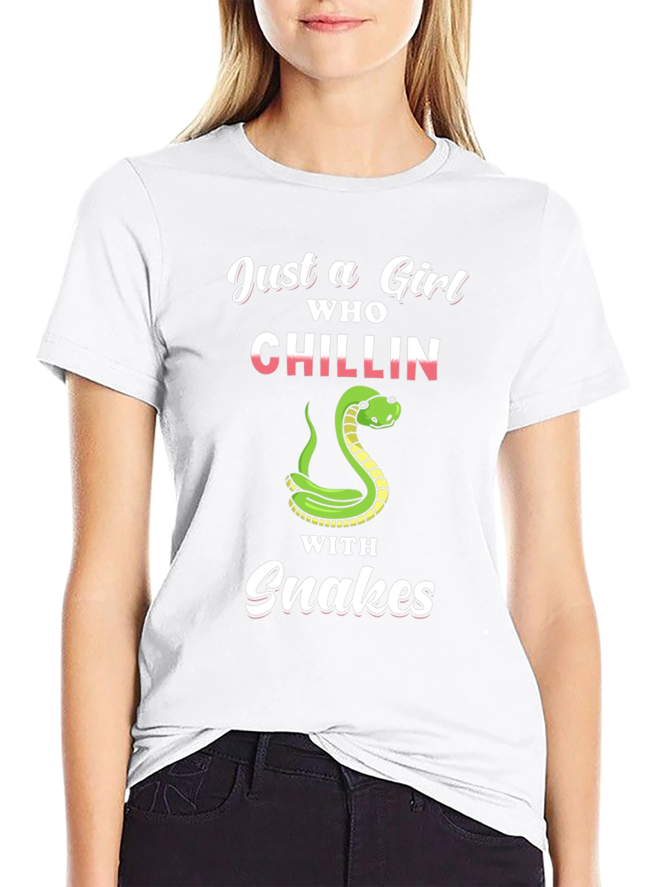 Just a Girl Chillin With Snakes T-Shirt