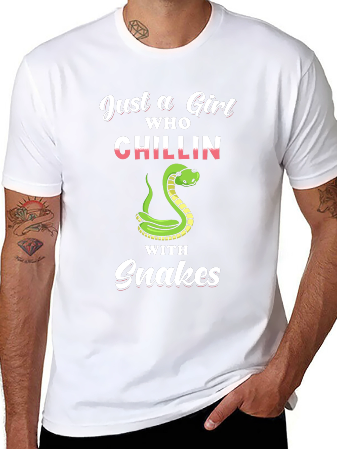 Just a Girl Chillin With Snakes T-Shirt