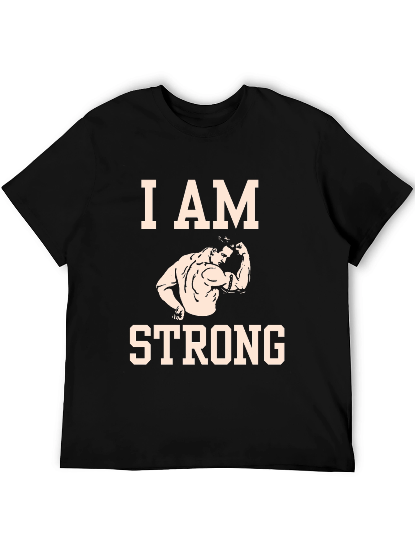I AM STRONG Graphic Tee - Motivational Fitness Shirt