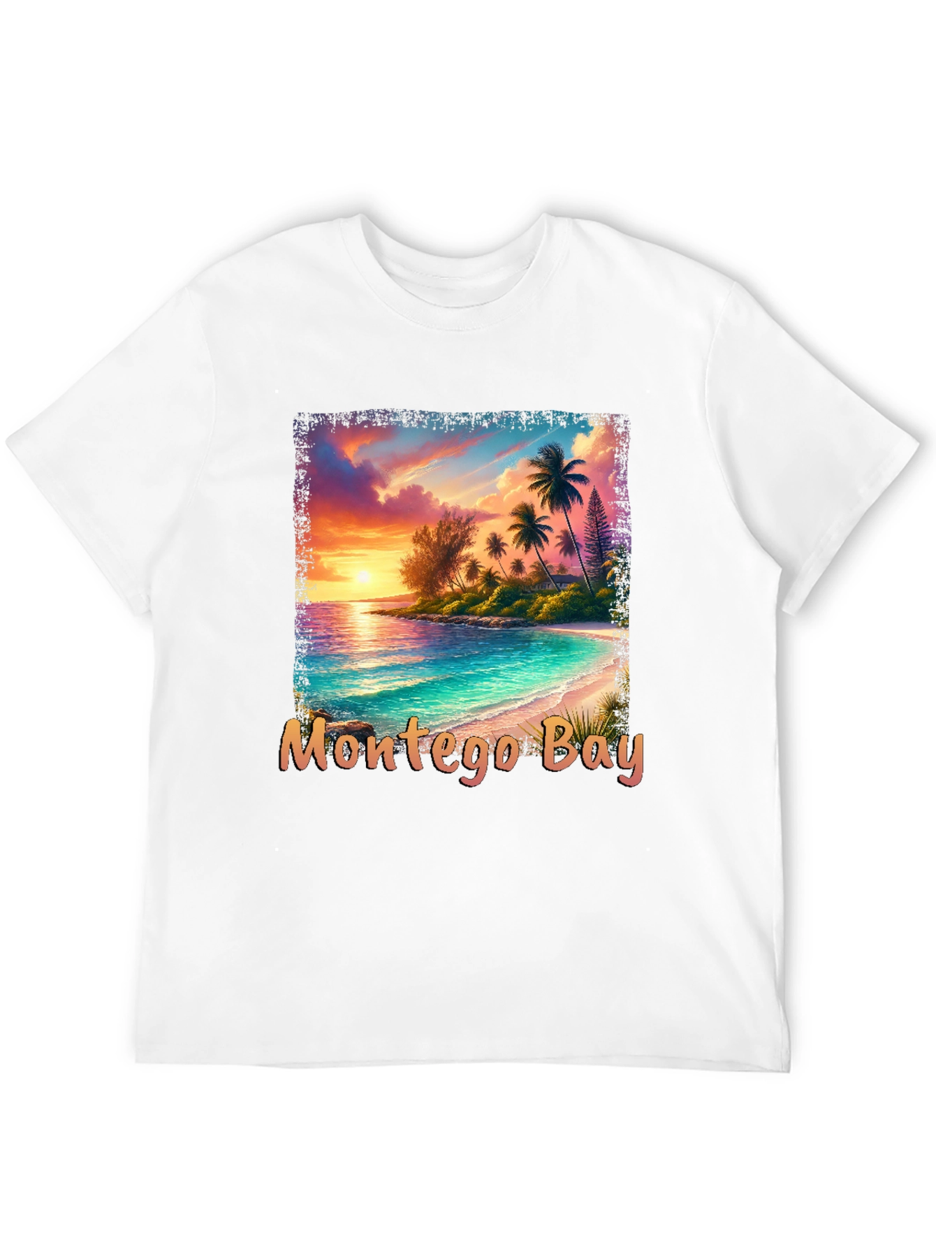 Montego Bay Graphic T-Shirt - Tropical Beach Design