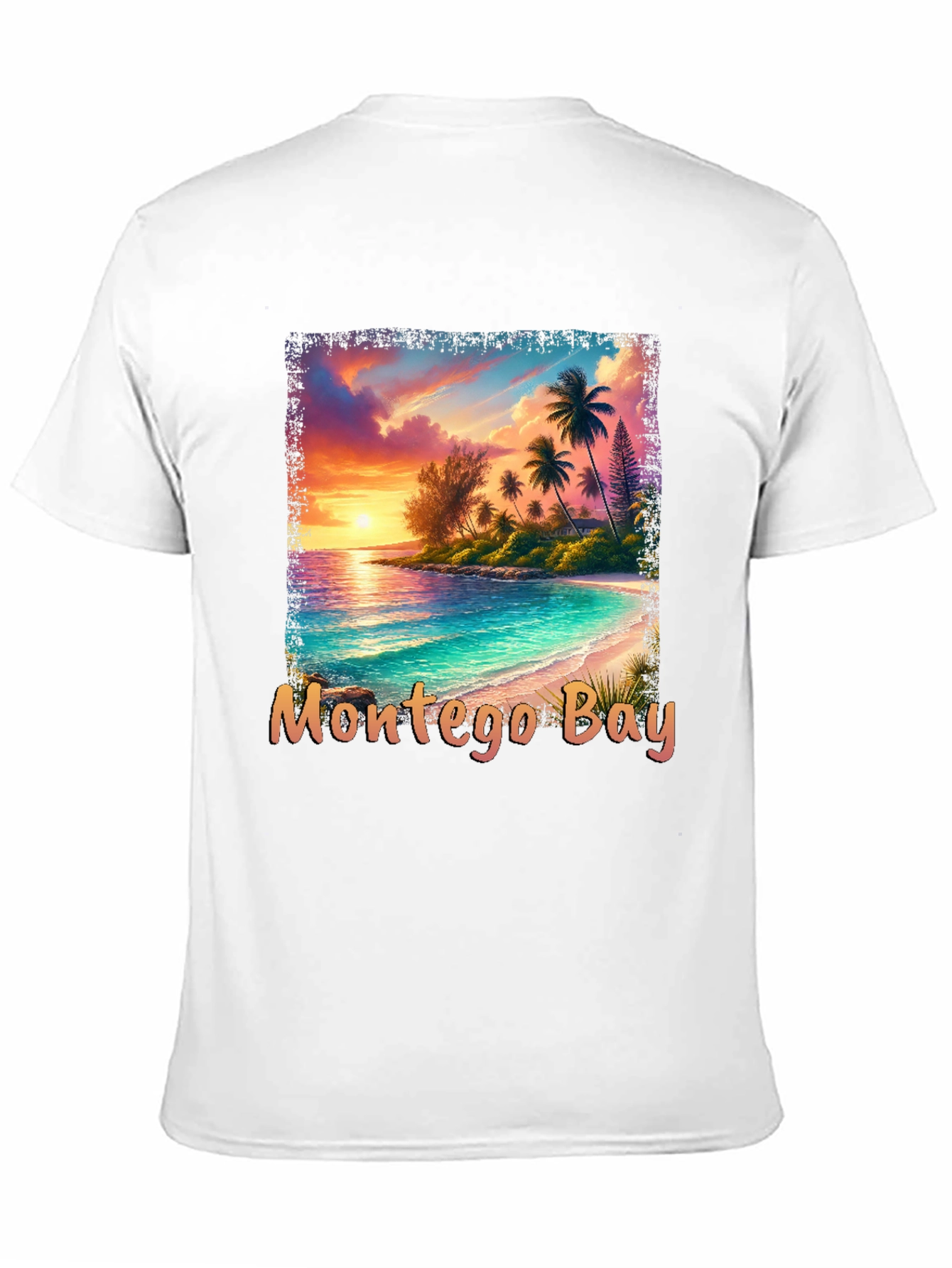 Montego Bay Graphic T-Shirt - Tropical Beach Design