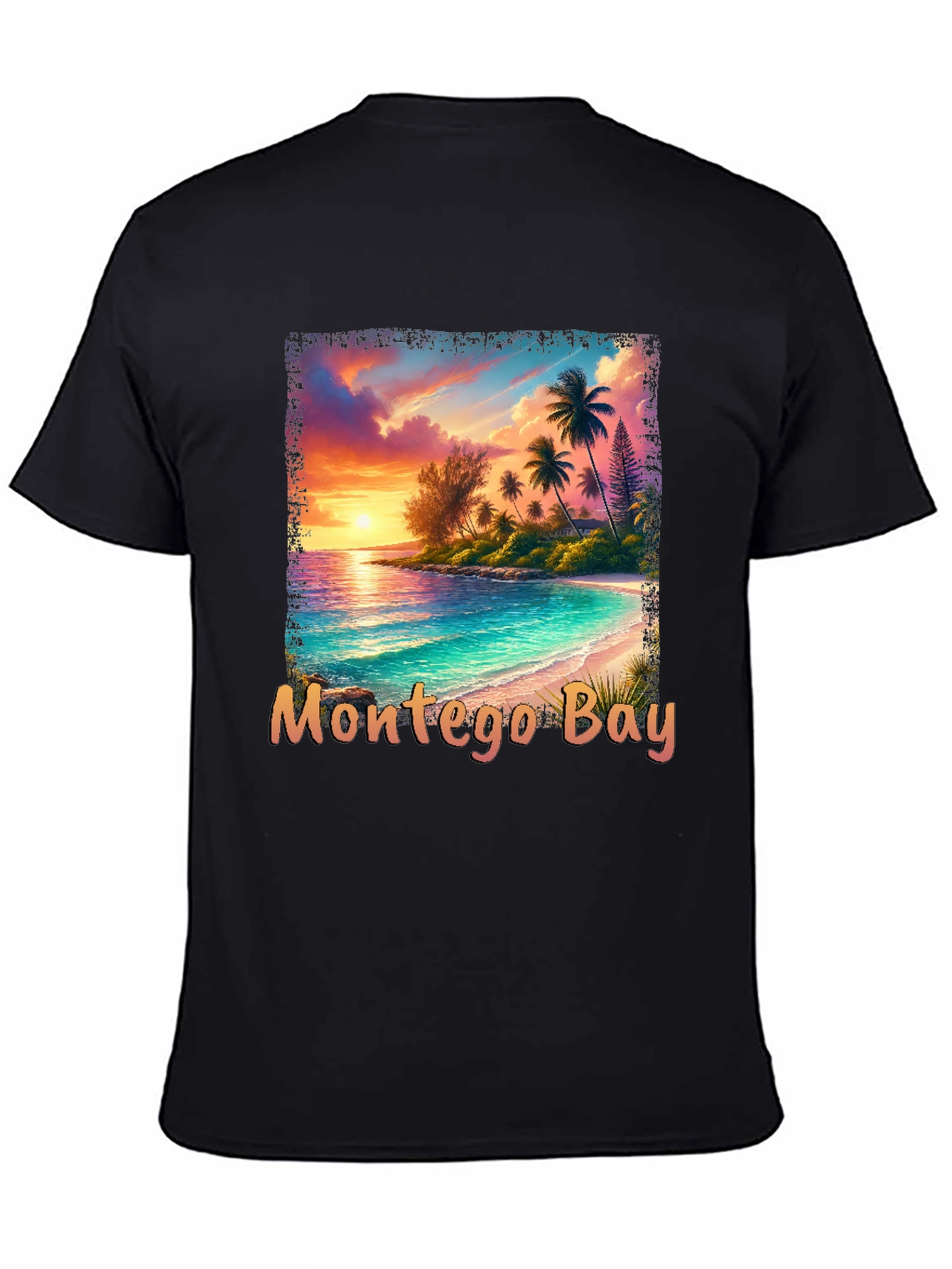 Montego Bay Graphic T-Shirt - Tropical Beach Design