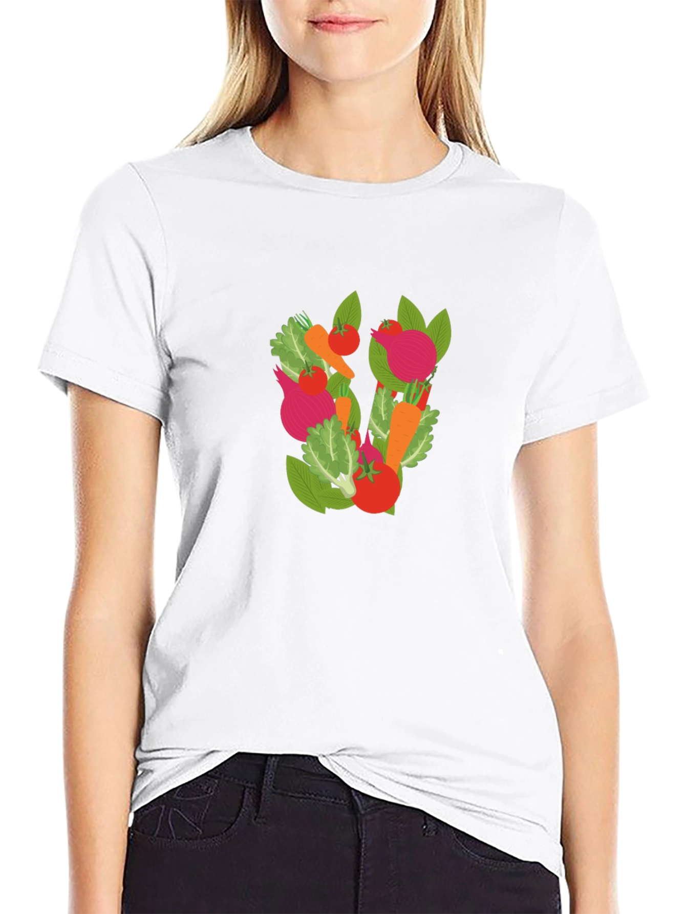 Vegetable Medley Graphic Tee - Black