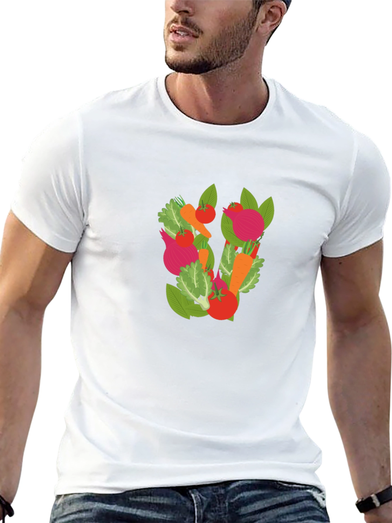 Vegetable Medley Graphic Tee - Black