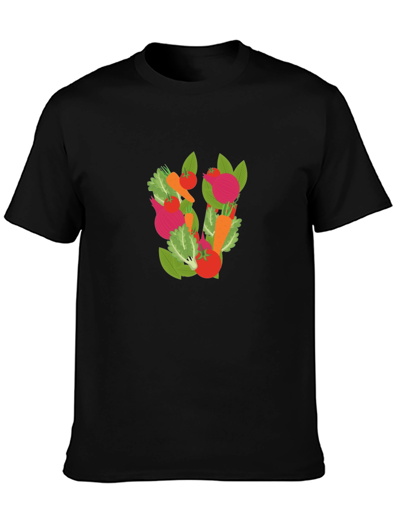 Vegetable Medley Graphic Tee - Black
