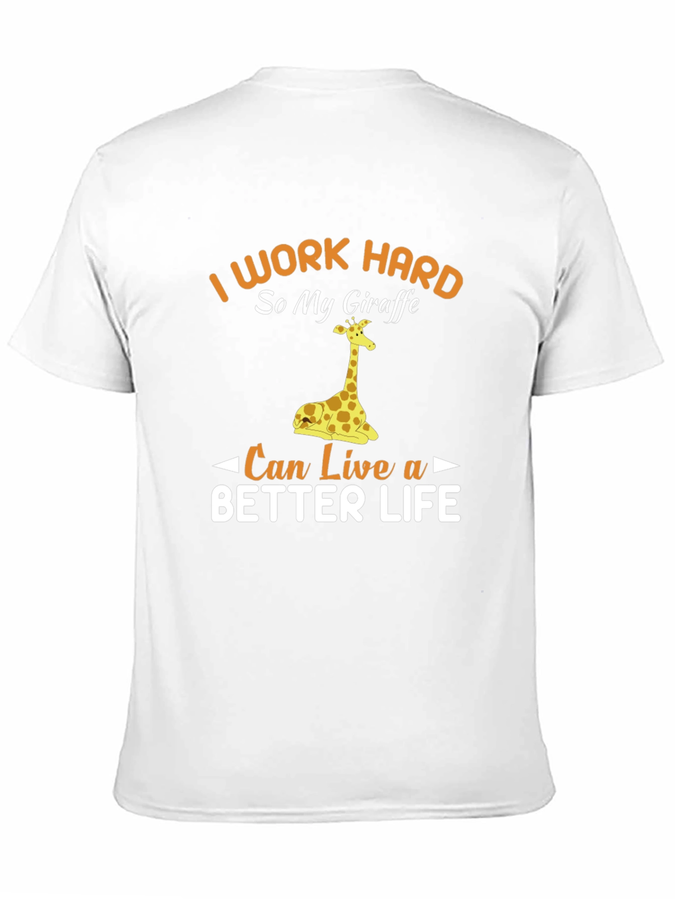 I Work Hard Giraffe Graphic Tee