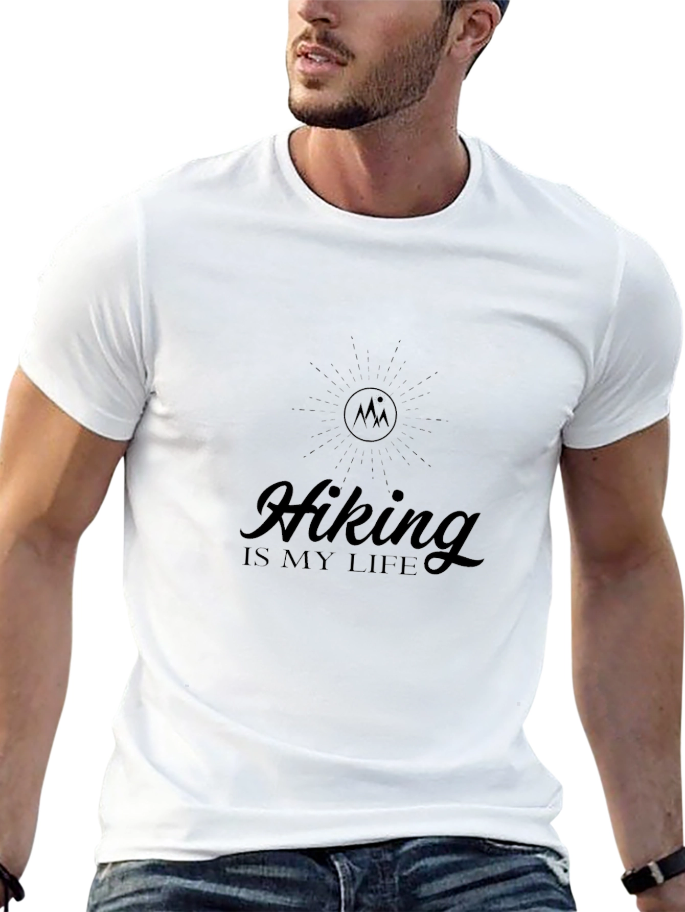 Hiking Is My Life Black T-Shirt