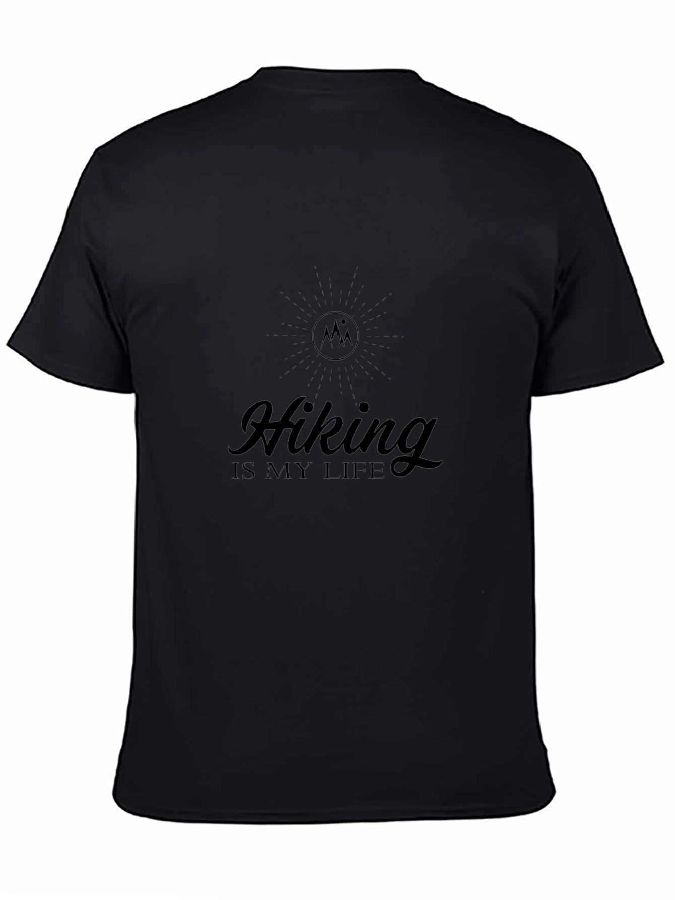 Hiking Is My Life Black T-Shirt