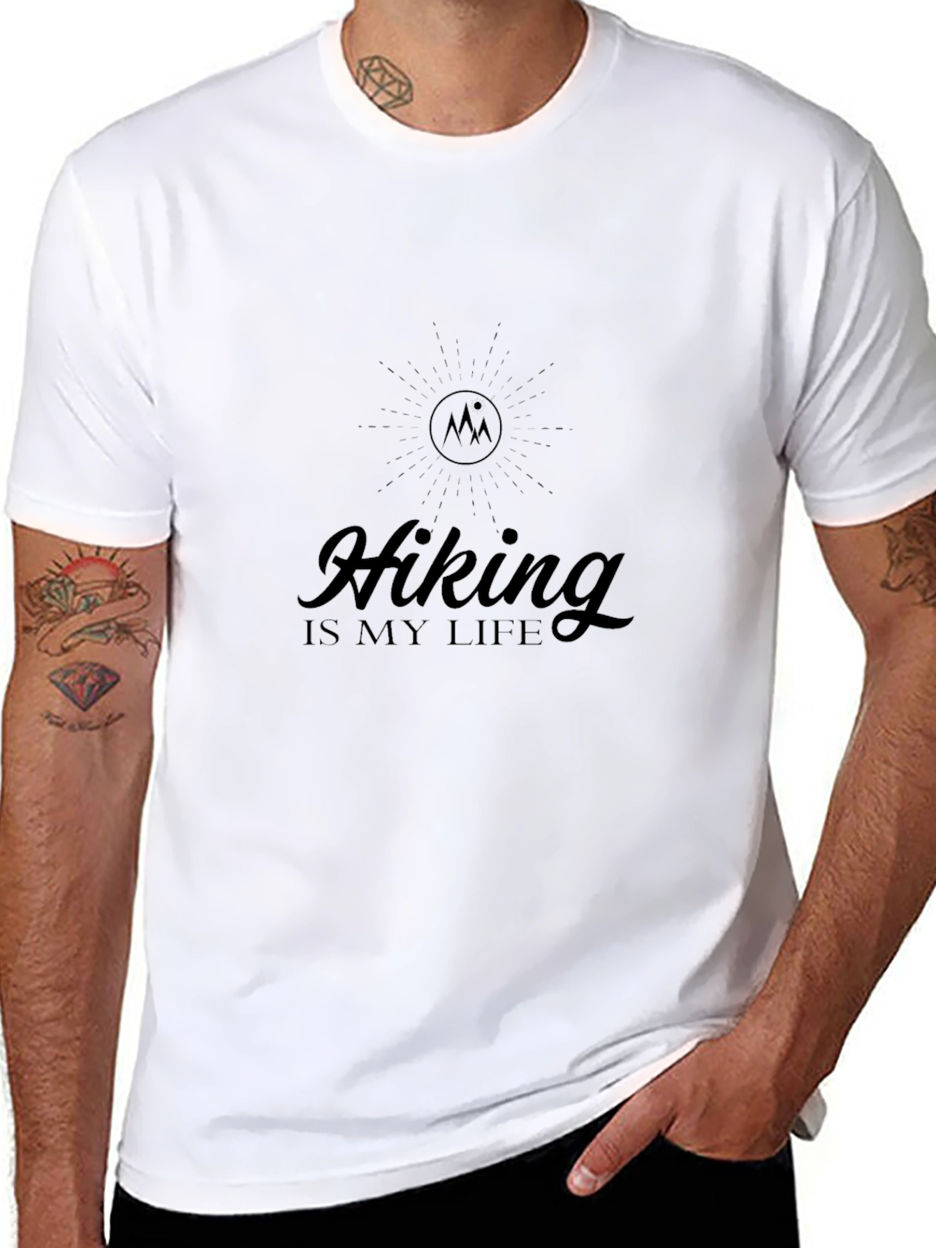 Hiking Is My Life Black T-Shirt