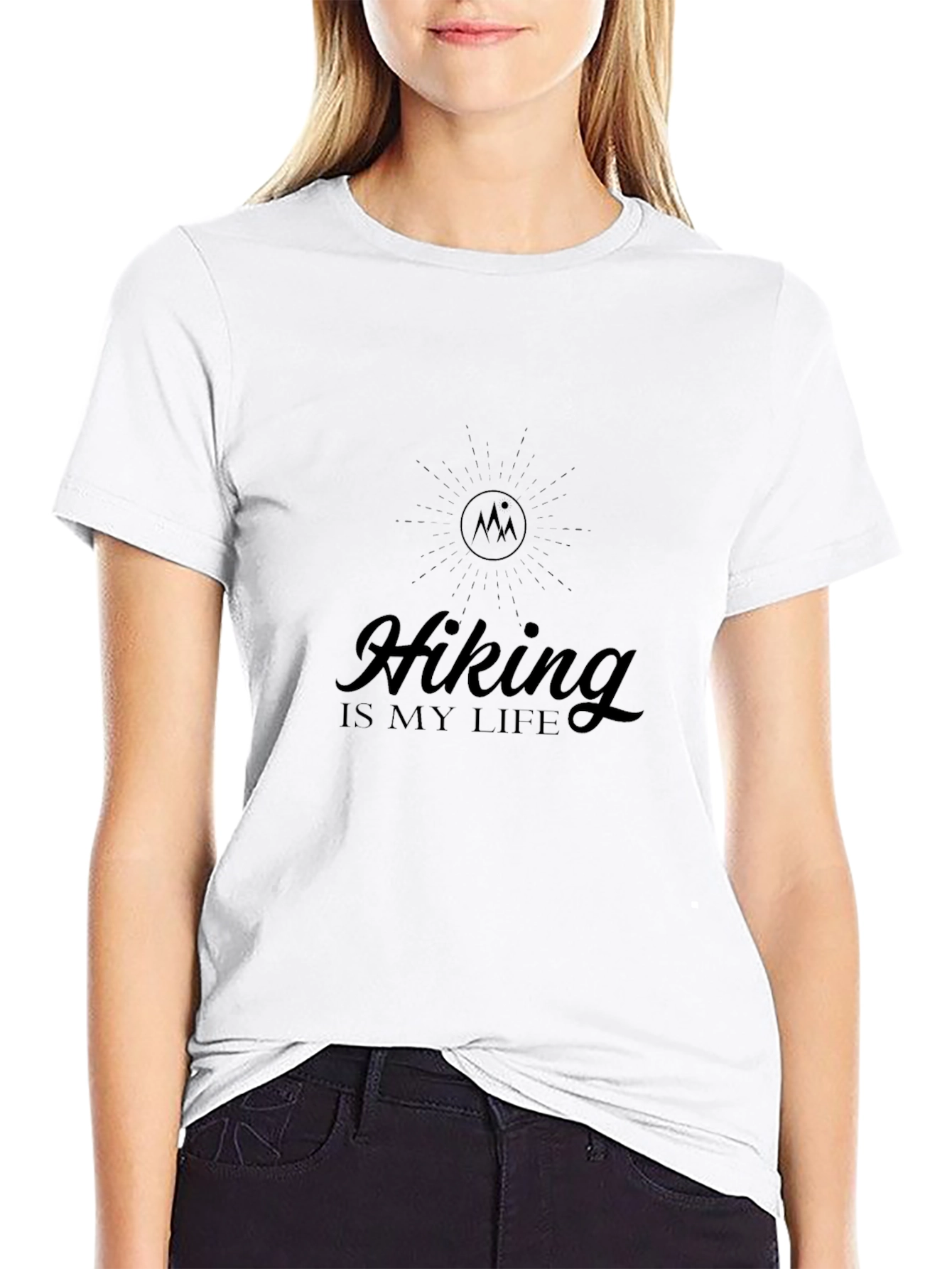 Hiking Is My Life Black T-Shirt