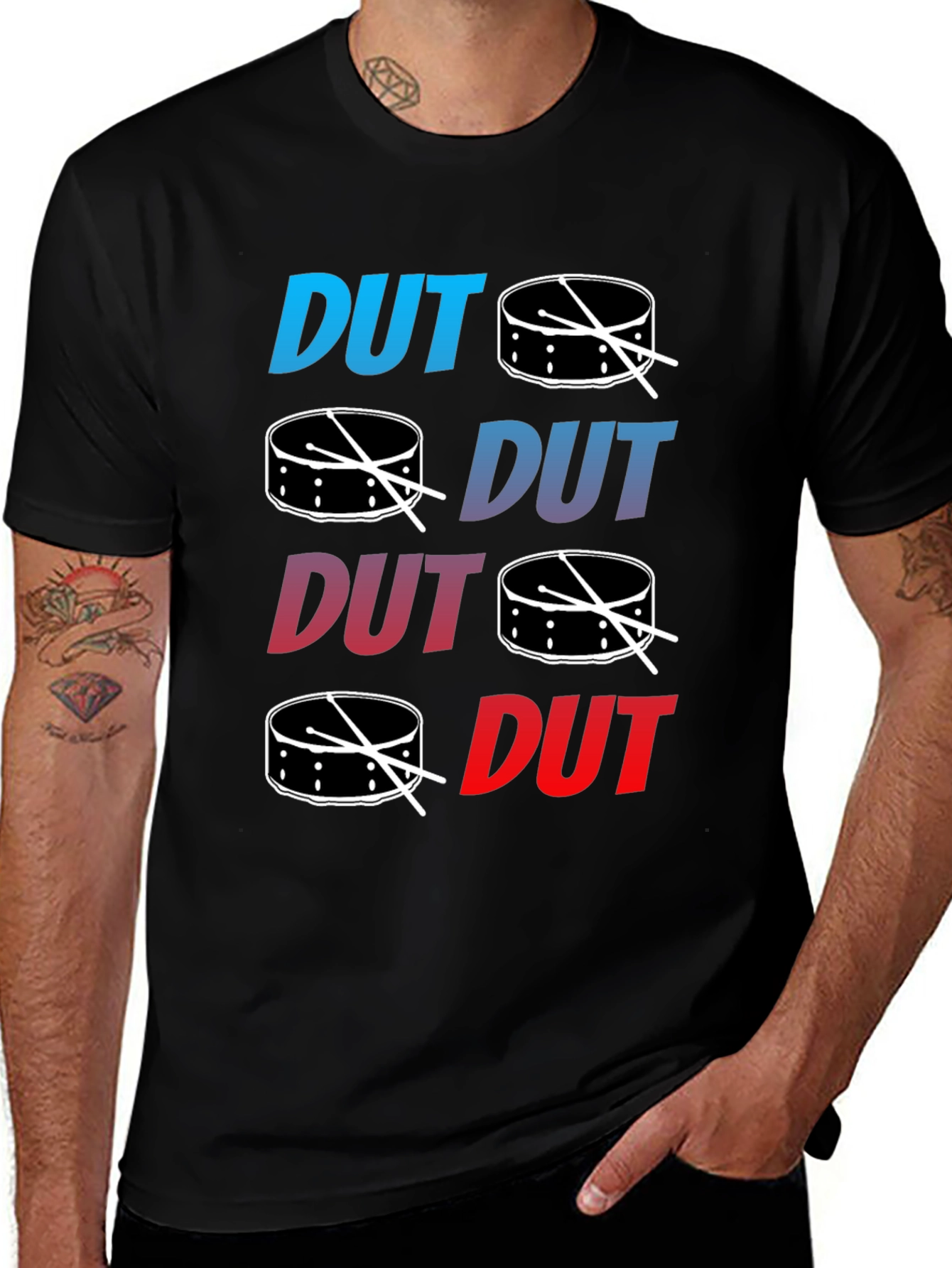 Dut Drum T-Shirt - Black Cotton Tee